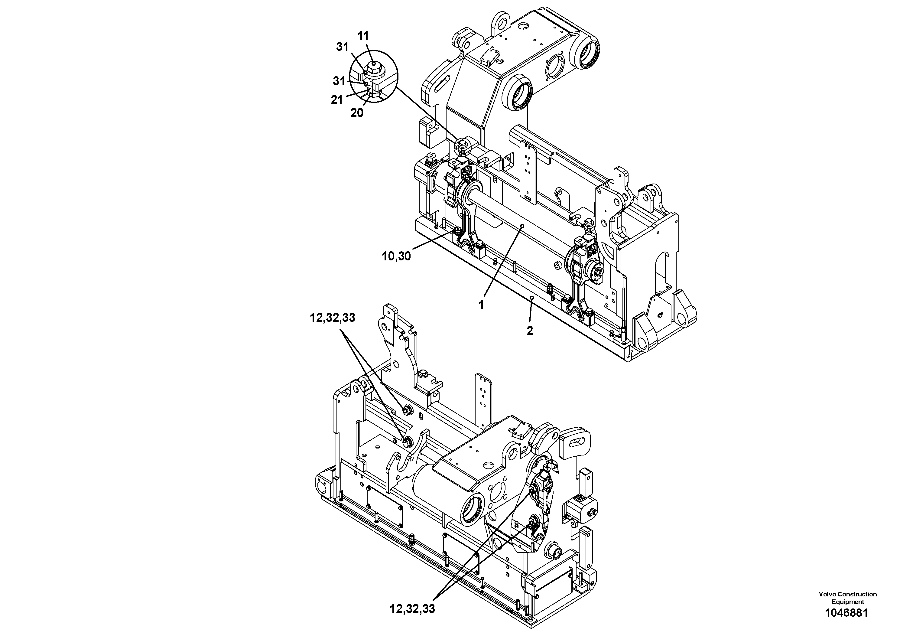 Схема запчастей Volvo ABG7820 - 43463 Tamper for basic screed VB 78 ETC ATT. SCREED 2,5 - 9,0 M ABG5820/6820/7820/7820B