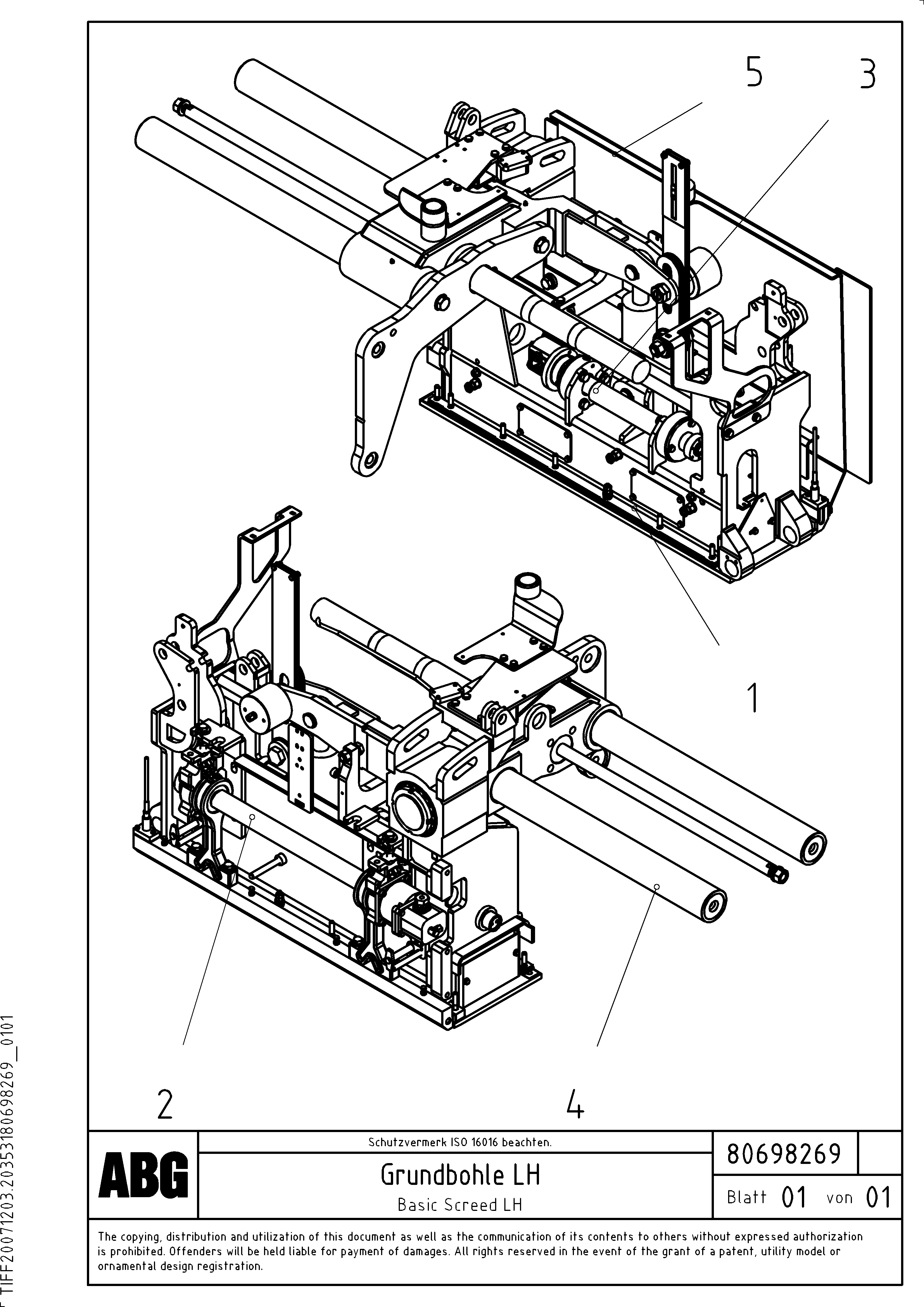 Схема запчастей Volvo ABG7820 - 69418 Basic screed and crown control VB 79 ETC ATT. SCREEDS 2,5 - 9,0M ABG7820, ABG7820B