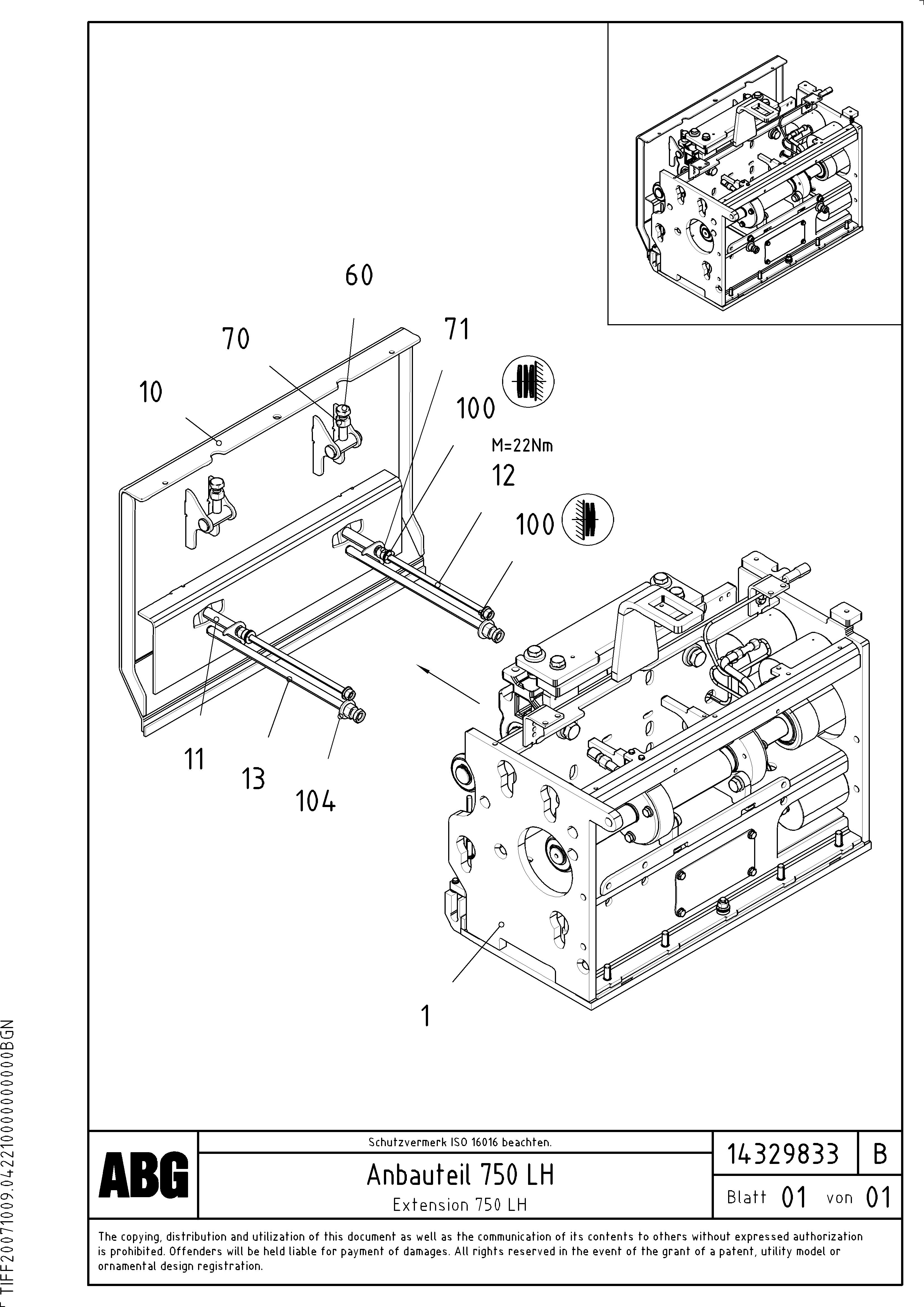Схема запчастей Volvo ABG7820 - 70545 Extension VB 79 ETC ATT. SCREEDS 2,5 - 9,0M ABG7820, ABG7820B