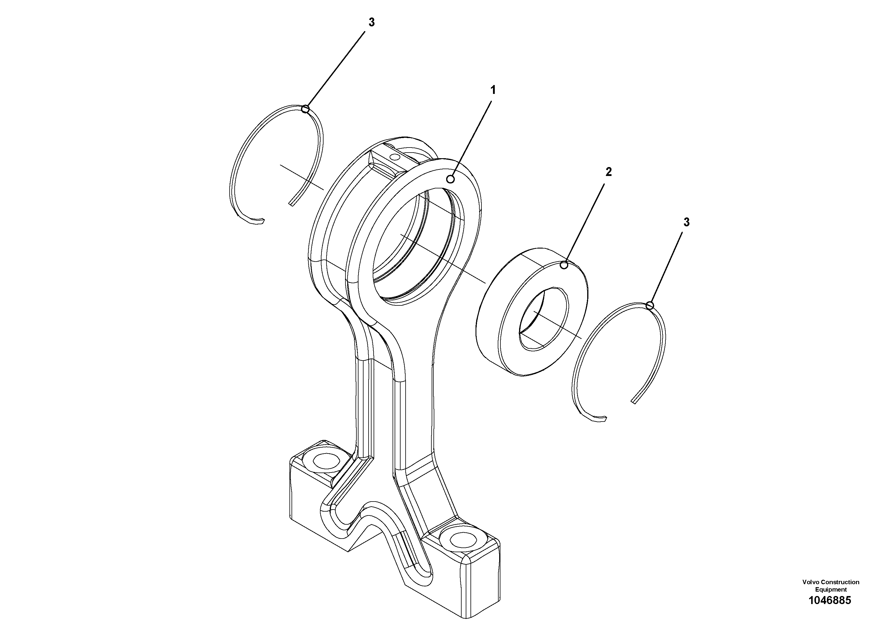 Схема запчастей Volvo ABG7820 - 8504 Crank bearing arm for extension VB 78 ETC ATT. SCREED 2,5 - 9,0 M ABG5820/6820/7820/7820B