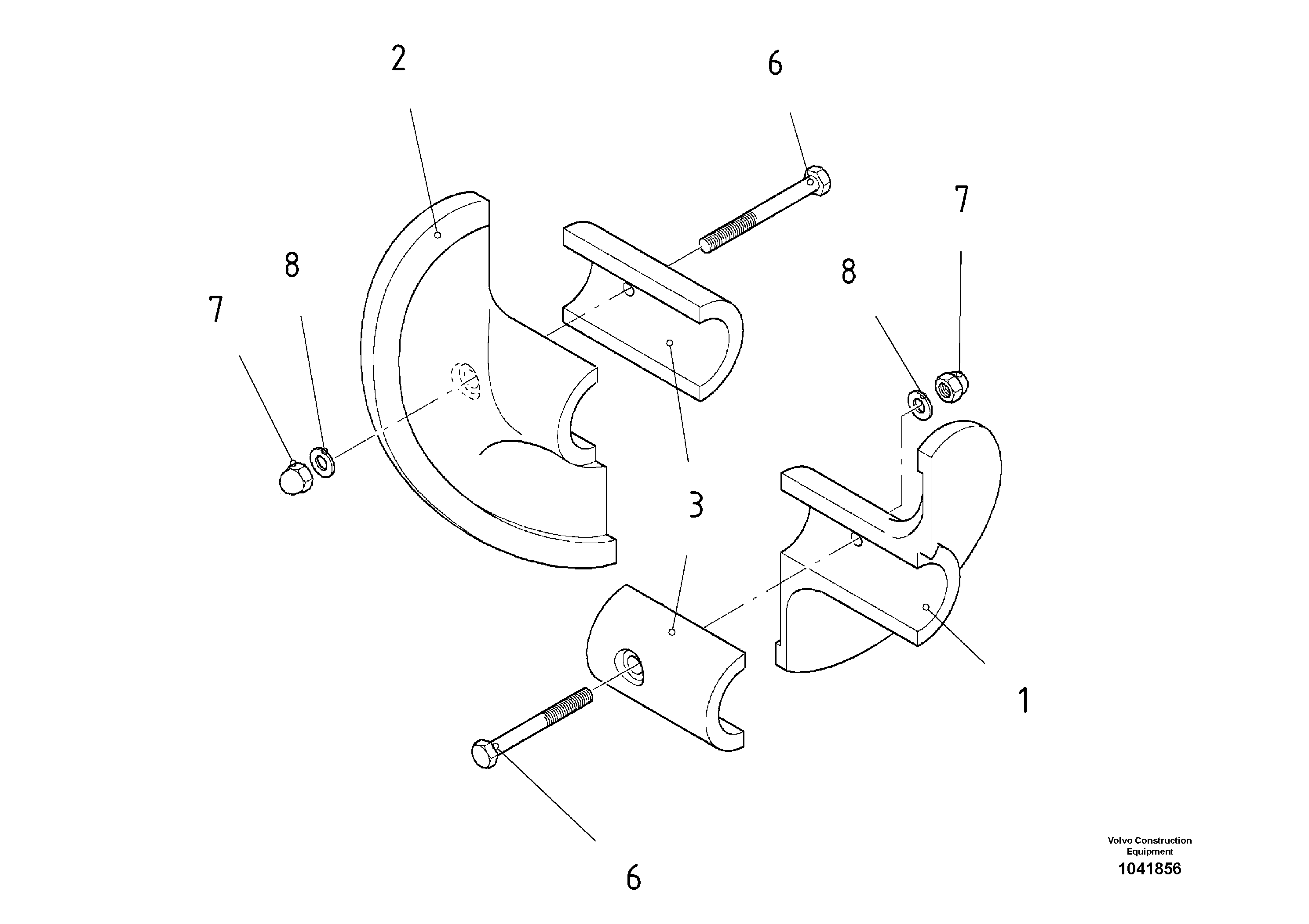 Схема запчастей Volvo ABG7820 - 45300 Auger-flight Kit ABG7820/ABG7820B ABG7820 S/N 21064-23058 ABG7820B S/N 23059 -