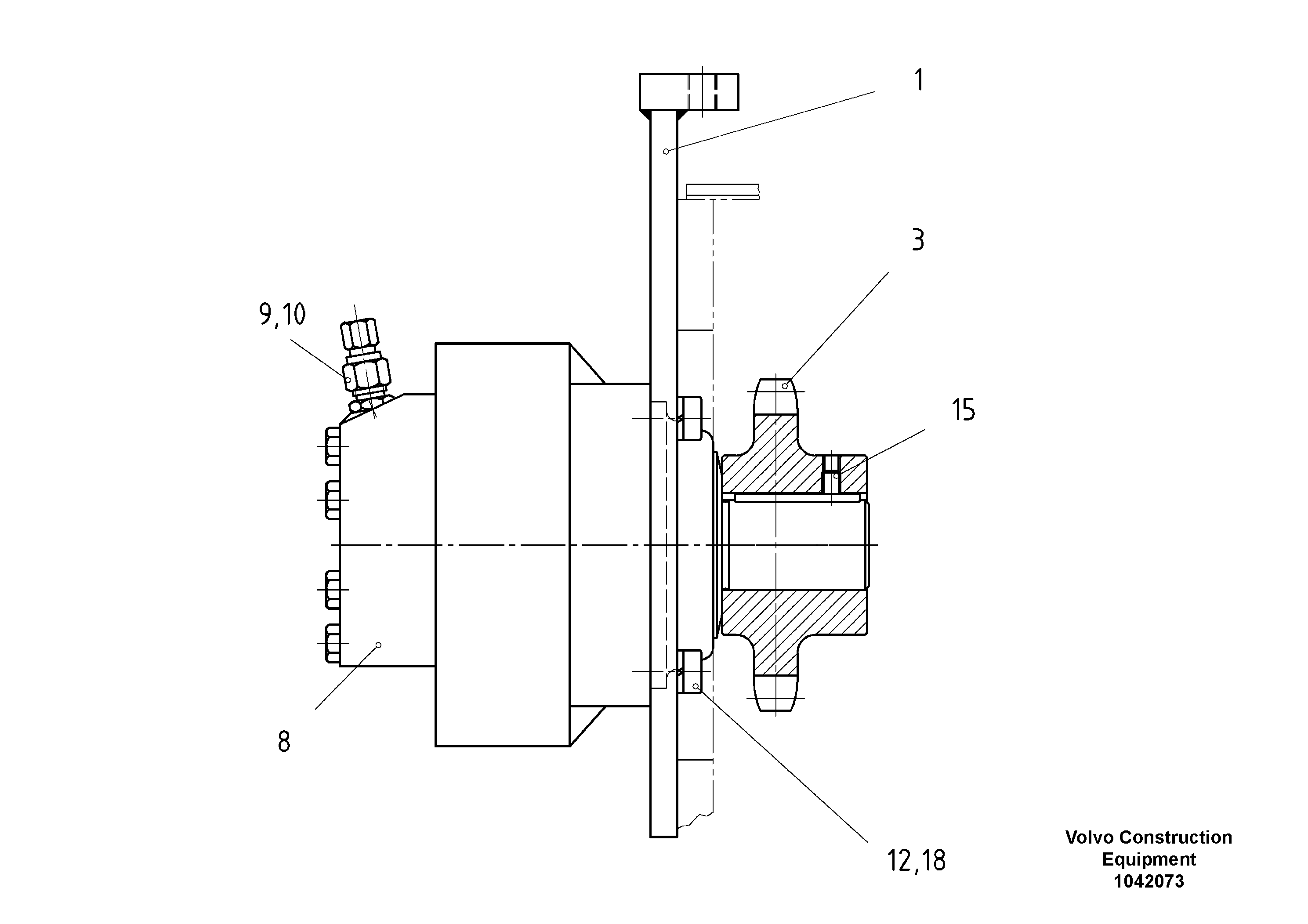 Схема запчастей Volvo ABG7820 - 60826 Drive Unit ABG7820/ABG7820B ABG7820 S/N 21064-23058 ABG7820B S/N 23059 -
