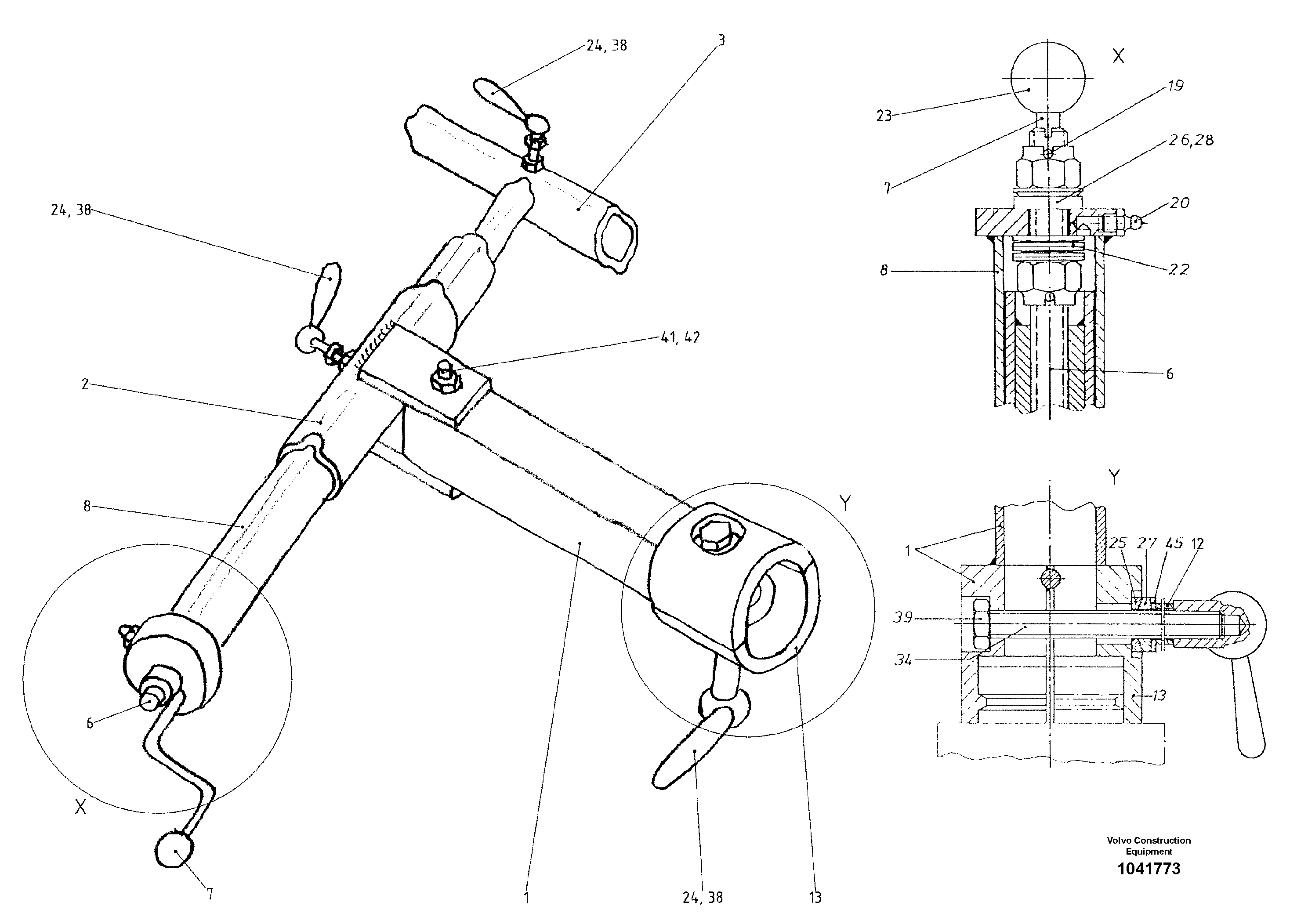 Схема запчастей Volvo ABG8820 - 51871 Sensor Bracket ABG8820/ABG8820B ABG8820 S/N 21098-23354 ABG8820B S/N 23355-