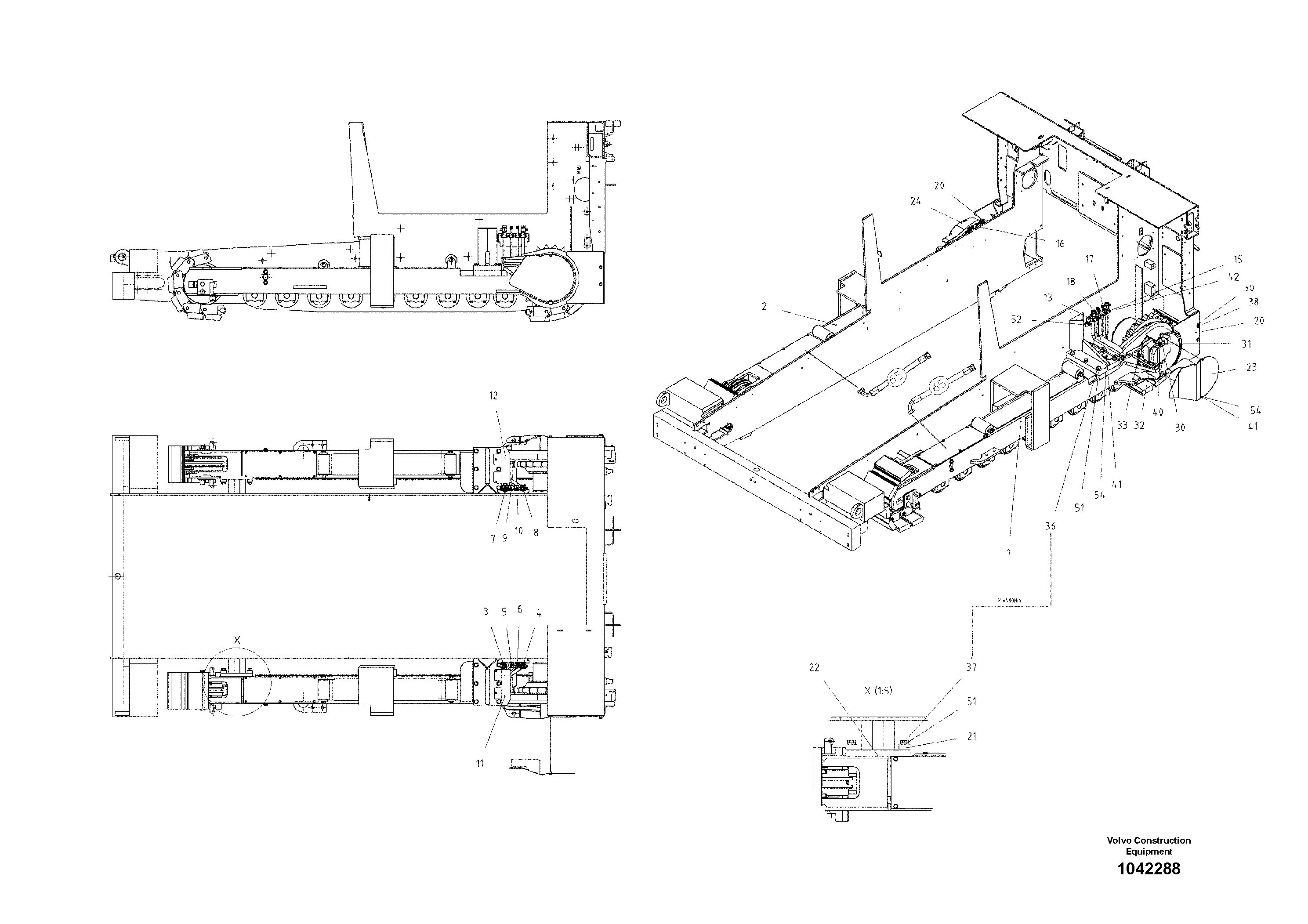 Схема запчастей Volvo ABG8820 - 51877 Track Carrier ABG8820/ABG8820B ABG8820 S/N 21098-23354 ABG8820B S/N 23355-