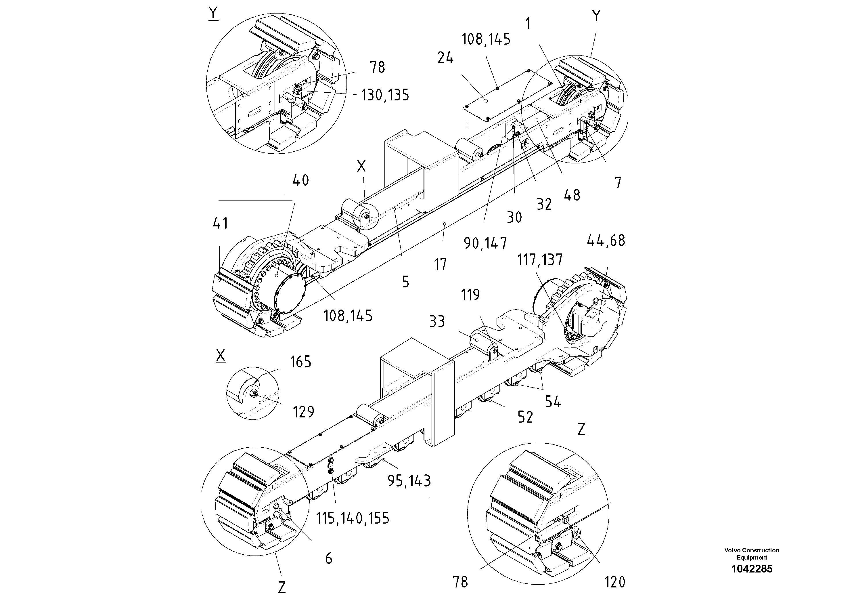 Схема запчастей Volvo ABG8820 - 65738 Track Carrier ABG8820/ABG8820B ABG8820 S/N 21098-23354 ABG8820B S/N 23355-