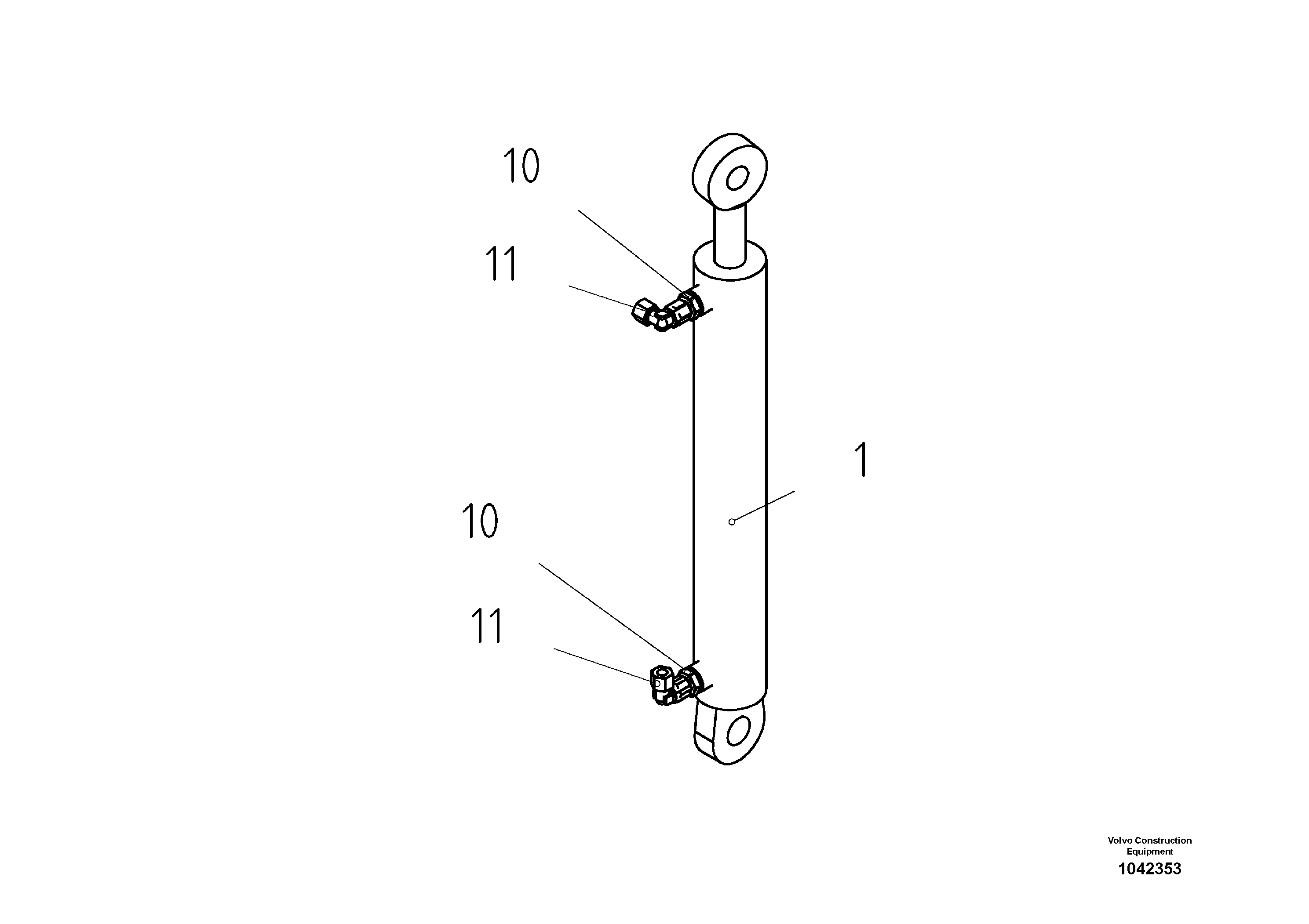 Схема запчастей Volvo ABG8820 - 61481 Levelling Cylinder ABG8820/ABG8820B ABG8820 S/N 21098-23354 ABG8820B S/N 23355-