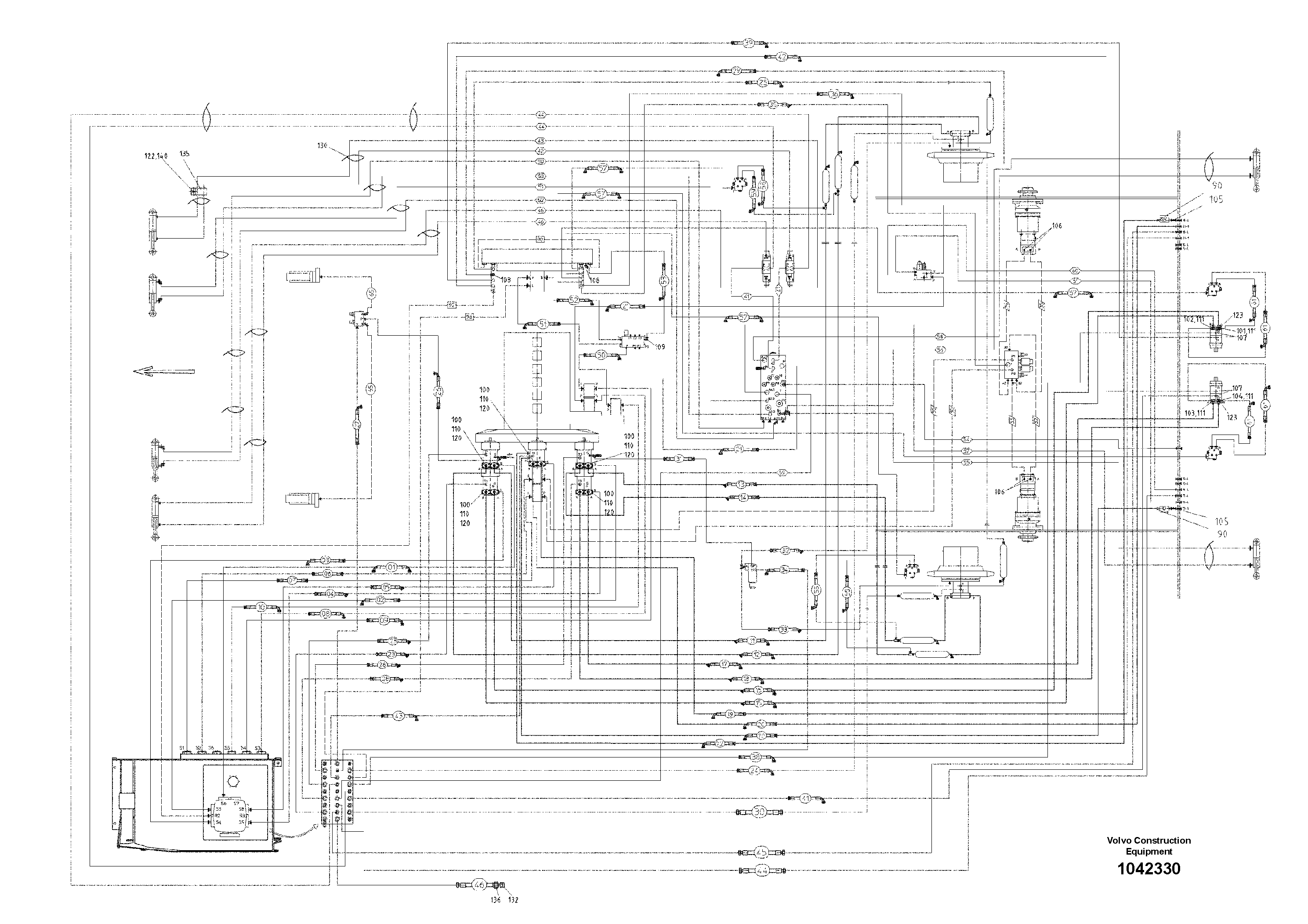 Схема запчастей Volvo ABG8820 - 90820 Hose Lines ABG8820/ABG8820B ABG8820 S/N 21098-23354 ABG8820B S/N 23355-