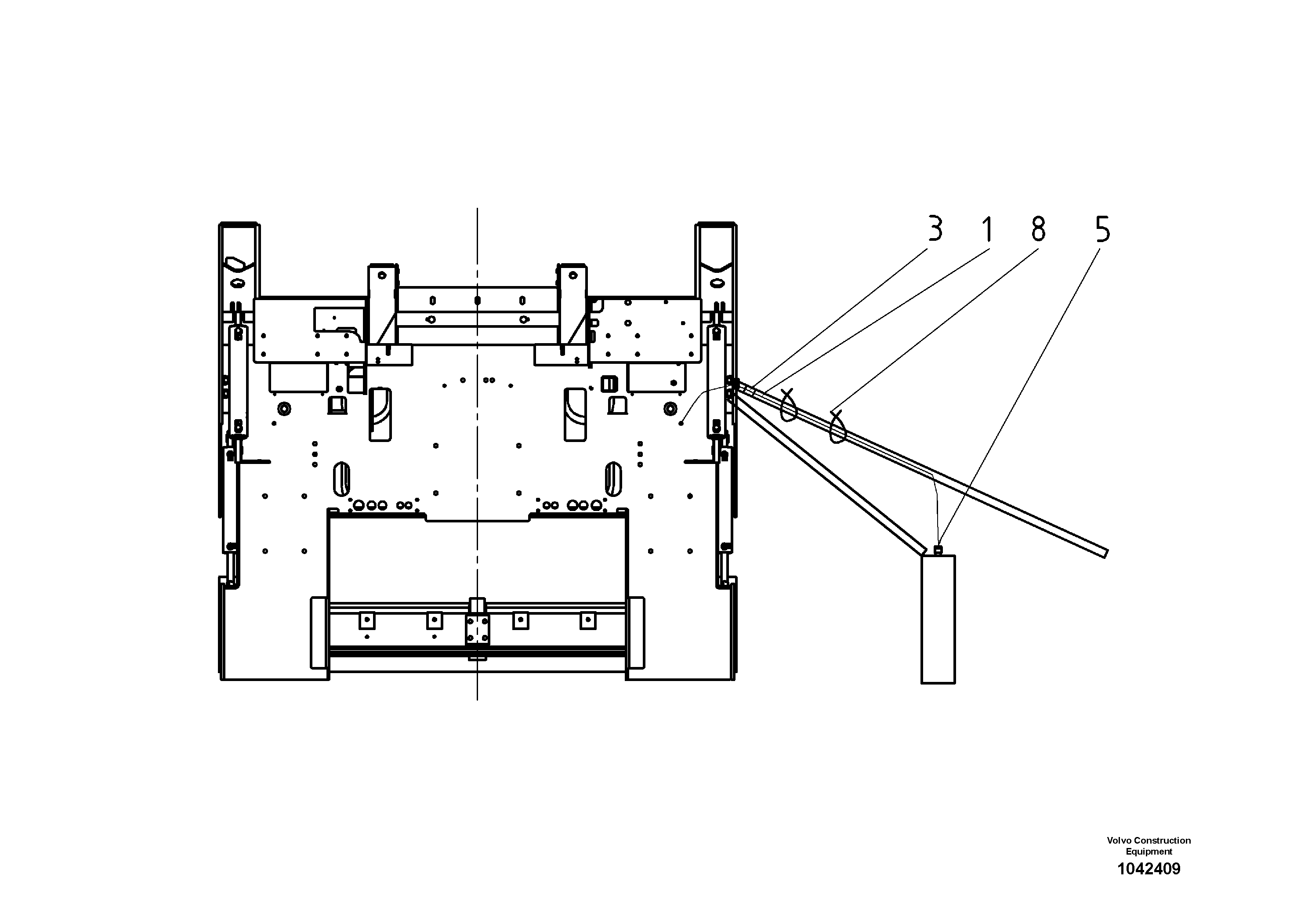 Схема запчастей Volvo ABG8820 - 54669 Attachment Central Lubrication System ABG8820/ABG8820B ABG8820 S/N 21098-23354 ABG8820B S/N 23355-