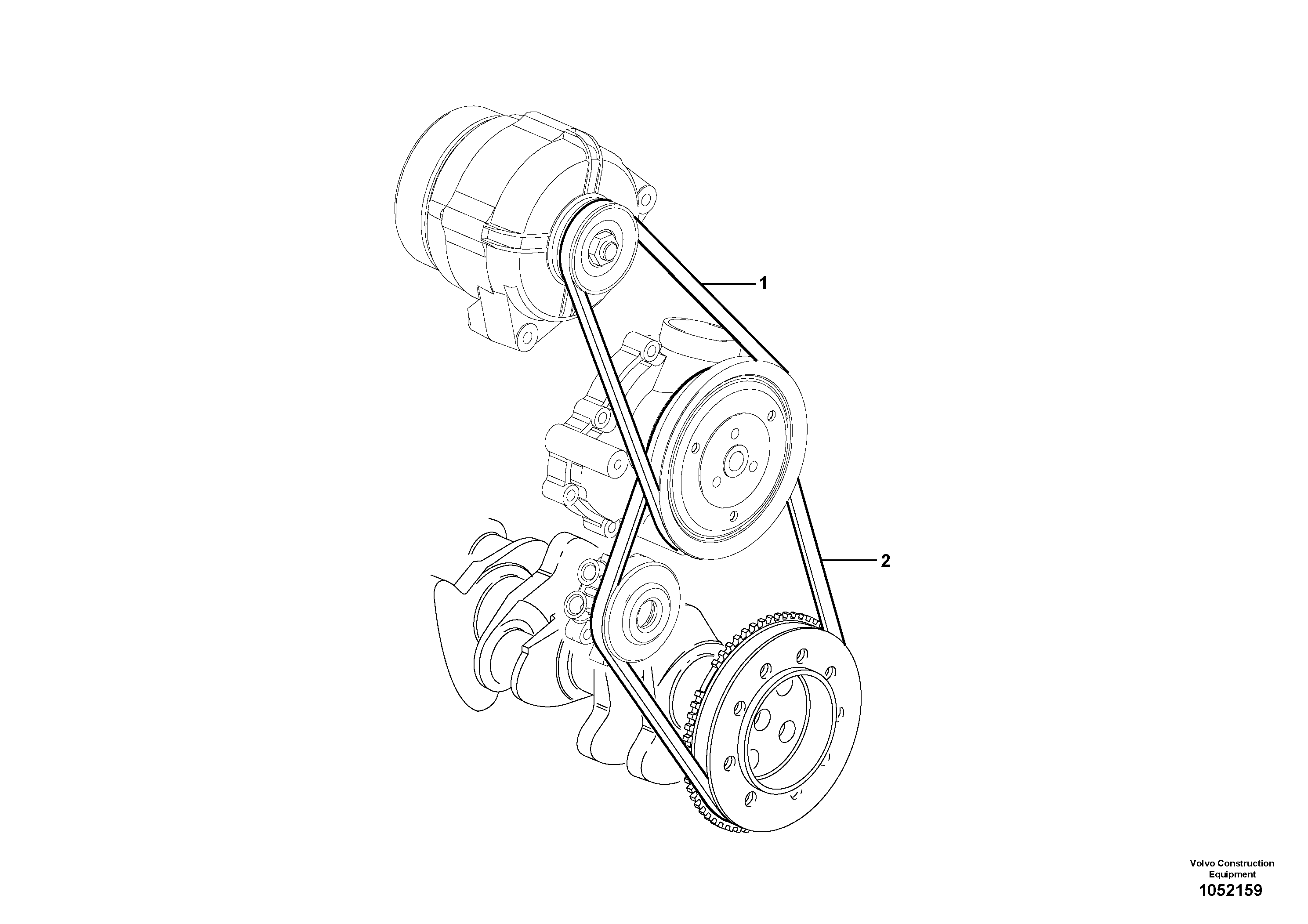Схема запчастей Volvo ABG8820 - 37329 Belt transmission ABG8820/ABG8820B ABG8820 S/N 21098-23354 ABG8820B S/N 23355-