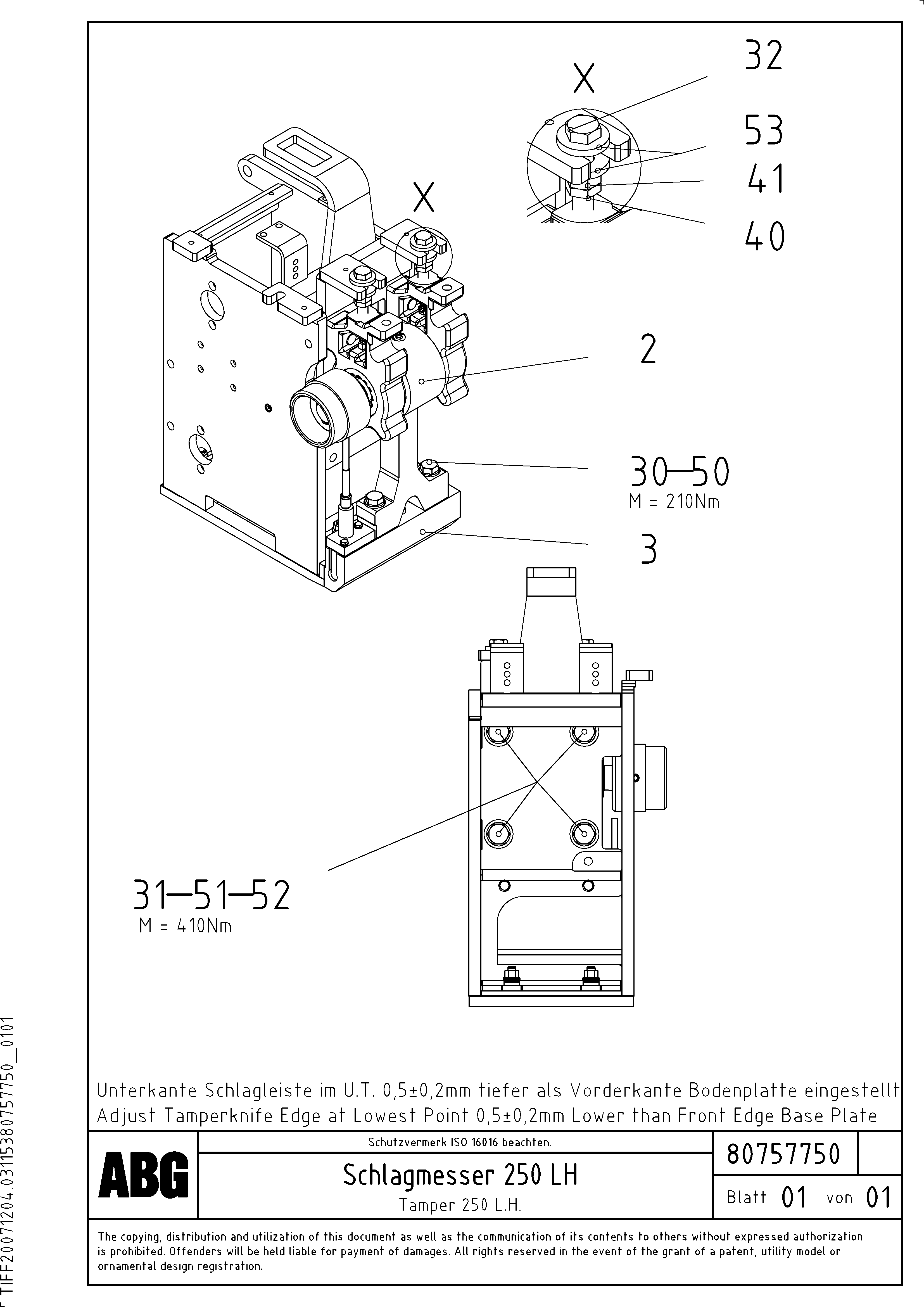 Схема запчастей Volvo ABG8820 - 78765 Tamper for extension VB 78 ETC ATT. SCREED 2,5 - 9,0 M ABG8820/ABG8820B