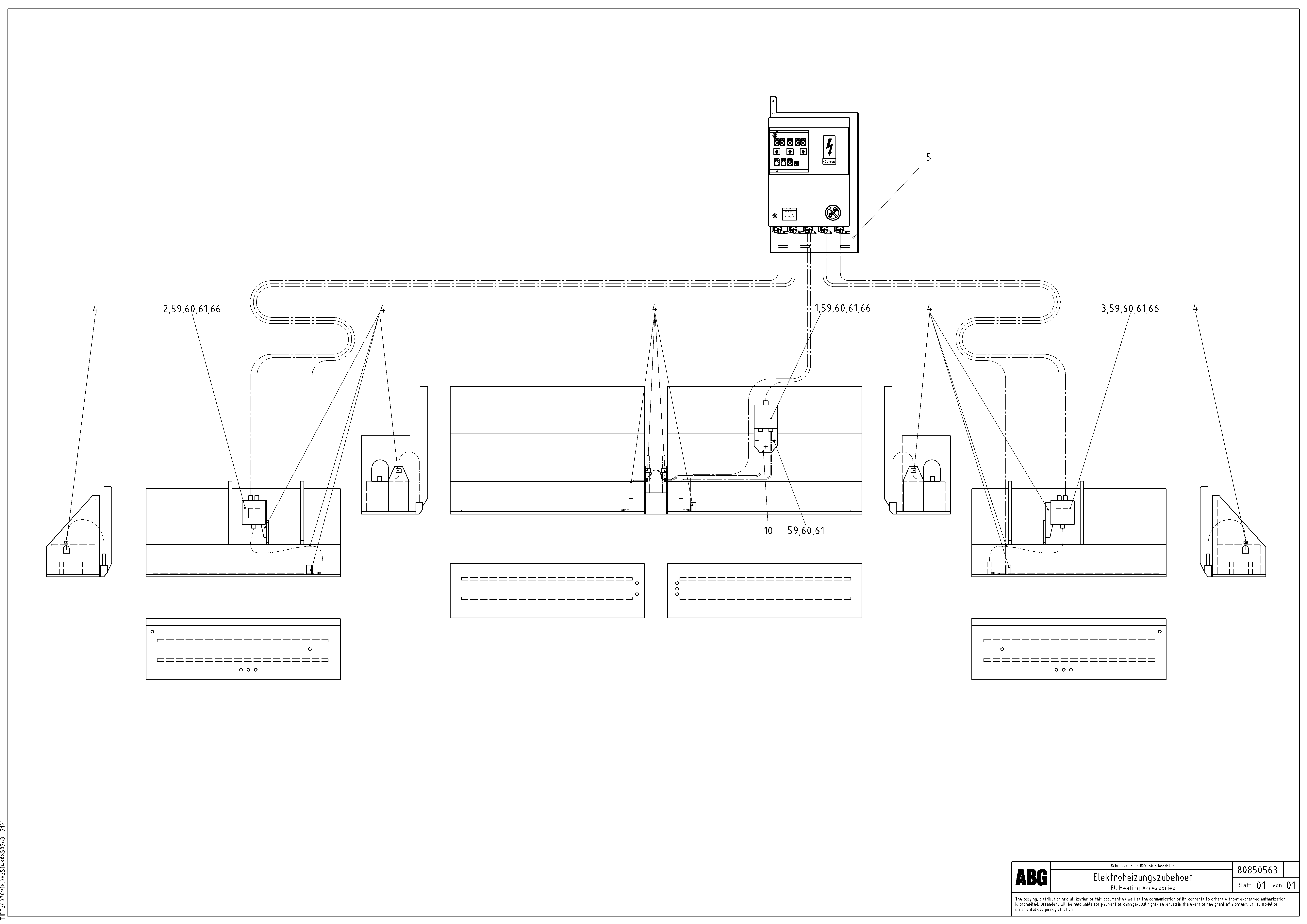 Схема запчастей Volvo ABG8820 - 74673 El. heating accessories for basic and extandable screed VB 78 ETC ATT. SCREED 2,5 - 9,0 M ABG8820/ABG8820B