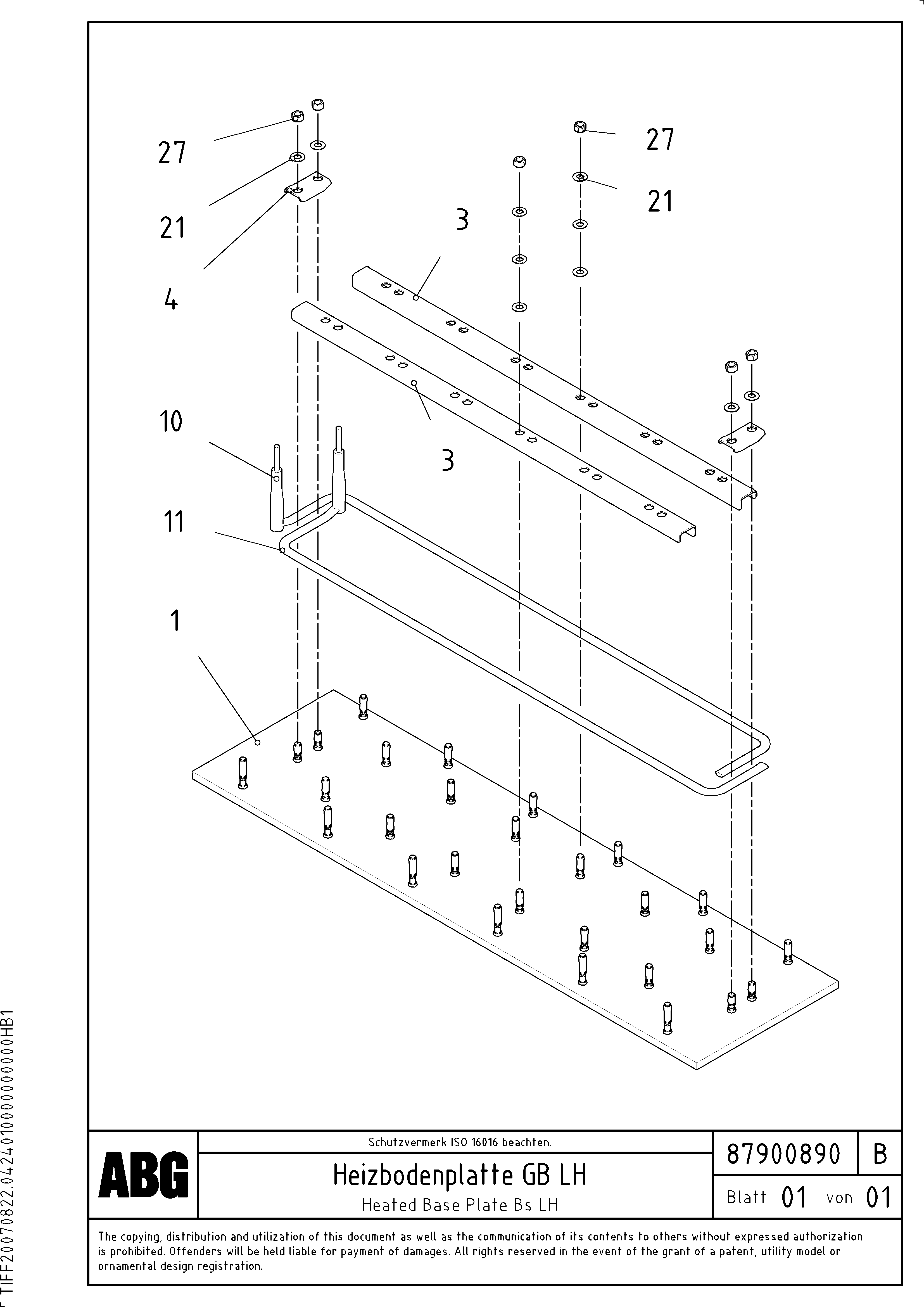 Схема запчастей Volvo ABG8820 - 78555 Heated screed plate for basic screed VDT-V 78 ETC ATT. SCREED 2,5 - 9,0 M ABG8820/ABG8820B
