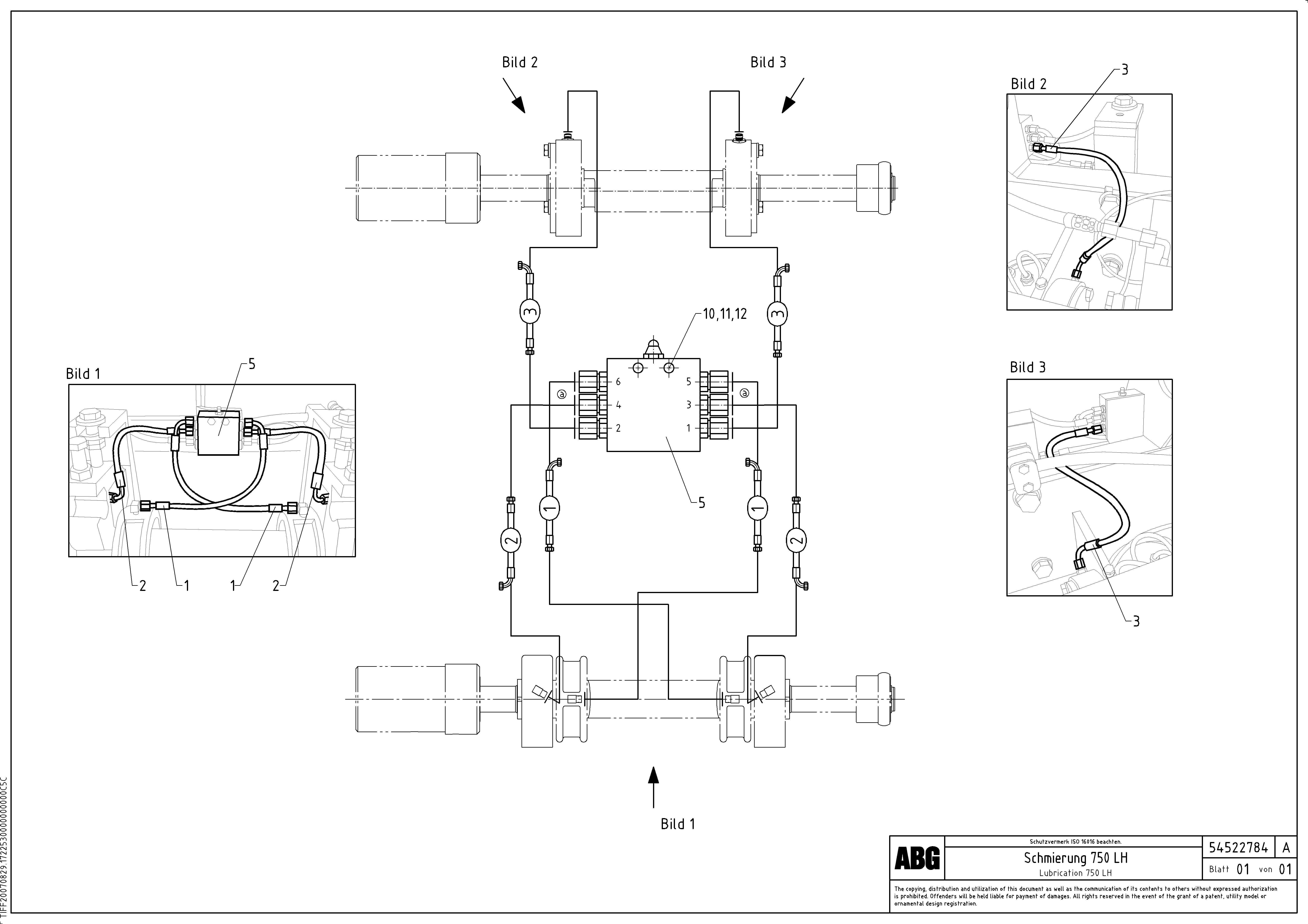Схема запчастей Volvo ABG8820 - 76633 Lubrication for extension VB 88 ETC ATT. SCREED 3,0 - 10,0M ABG8820, ABG8820B