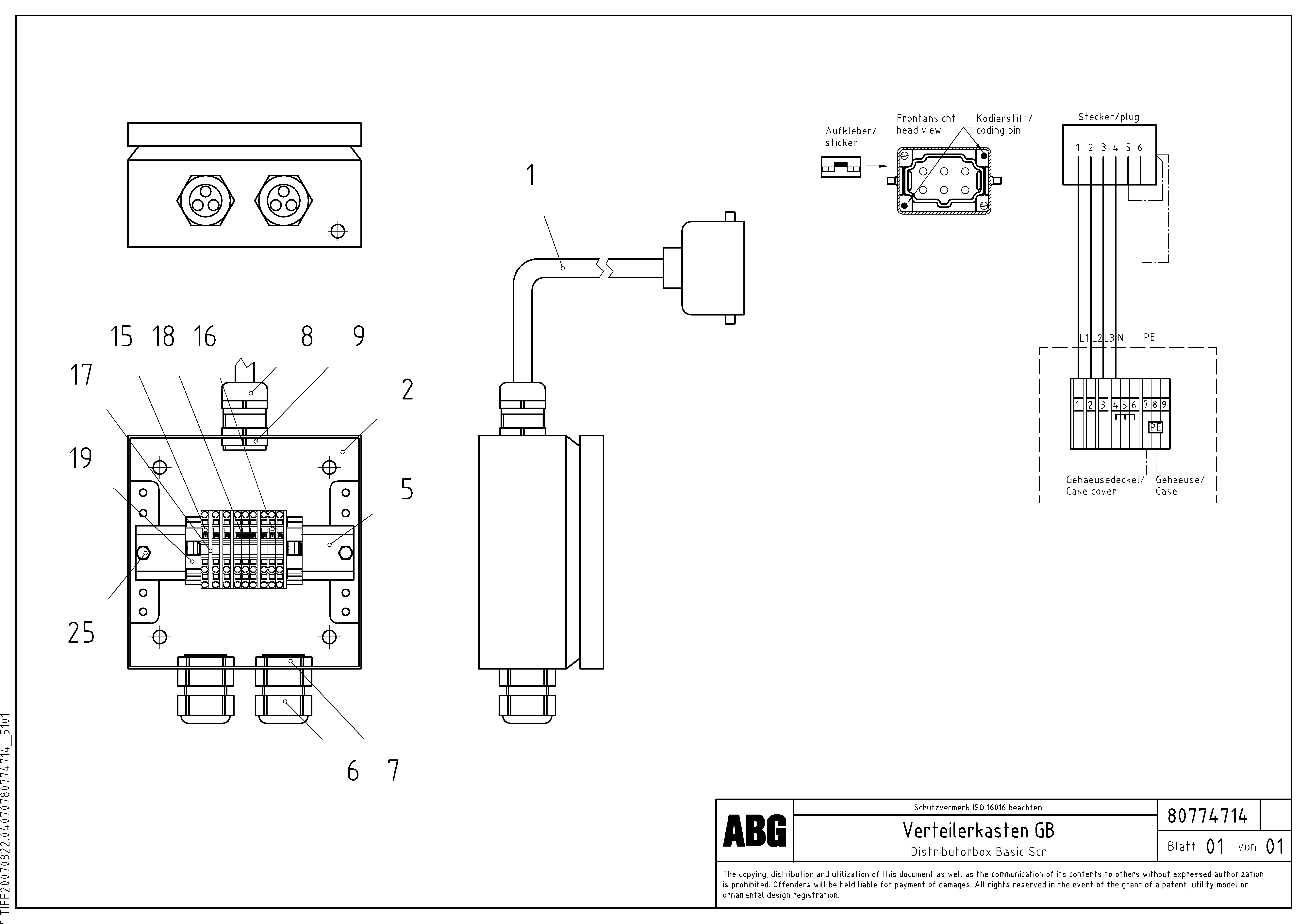 Схема запчастей Volvo ABG8820 - 78473 Distributorbox on basic screed VB 88 ETC ATT. SCREED 3,0 - 10,0M ABG8820, ABG8820B