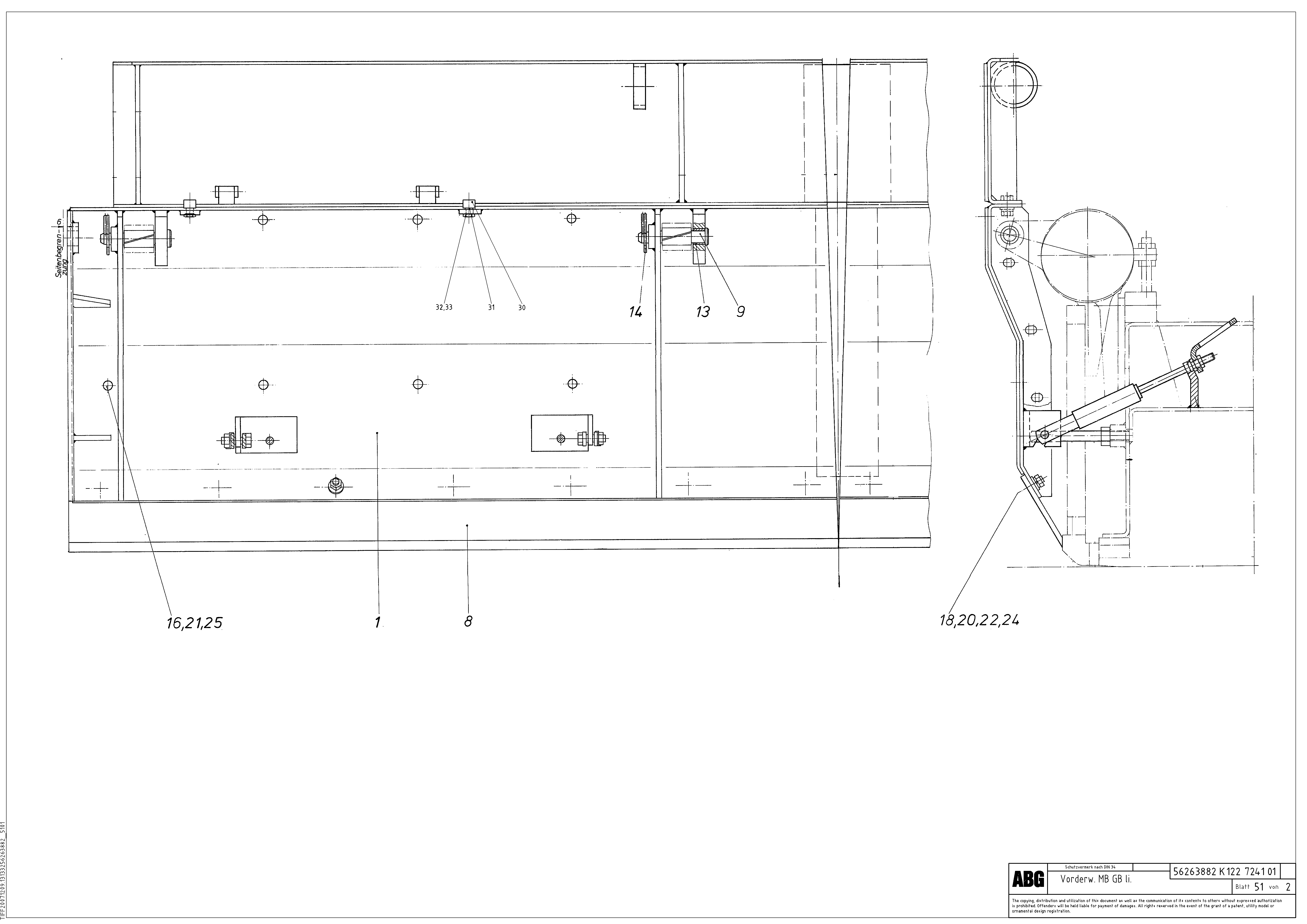 Схема запчастей Volvo ABG8820 - 79113 Deflector plate for basic screed MB 122 ATT. SCREEDS 2,5 -12,0M ABG8820, ABG8820B