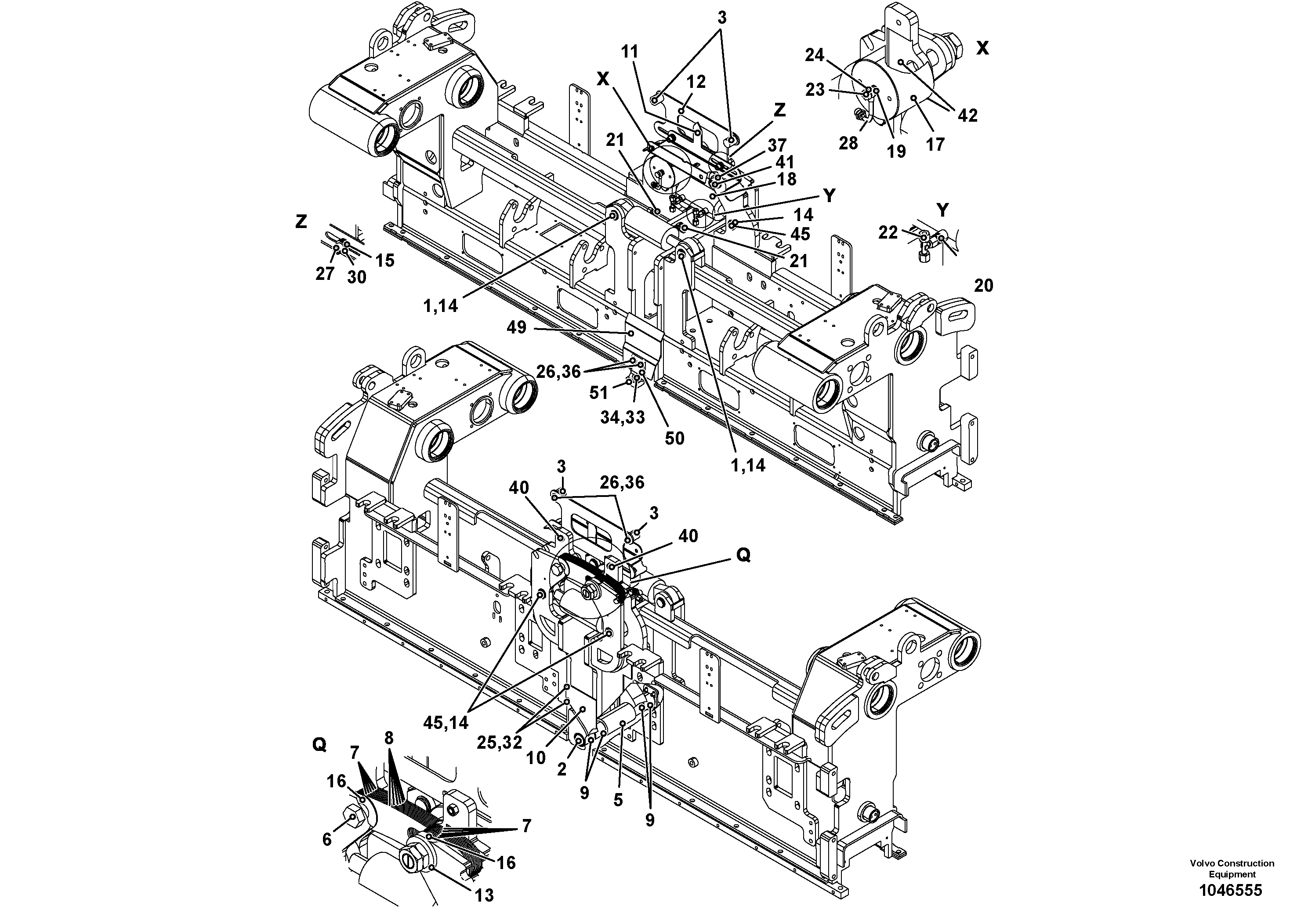 Схема запчастей Volvo ABG8820 - 75023 Crown control for basic screed VB 78 GTC ATT. SCREEDS 2,5 - 9,0M ABG8820, ABG8820B