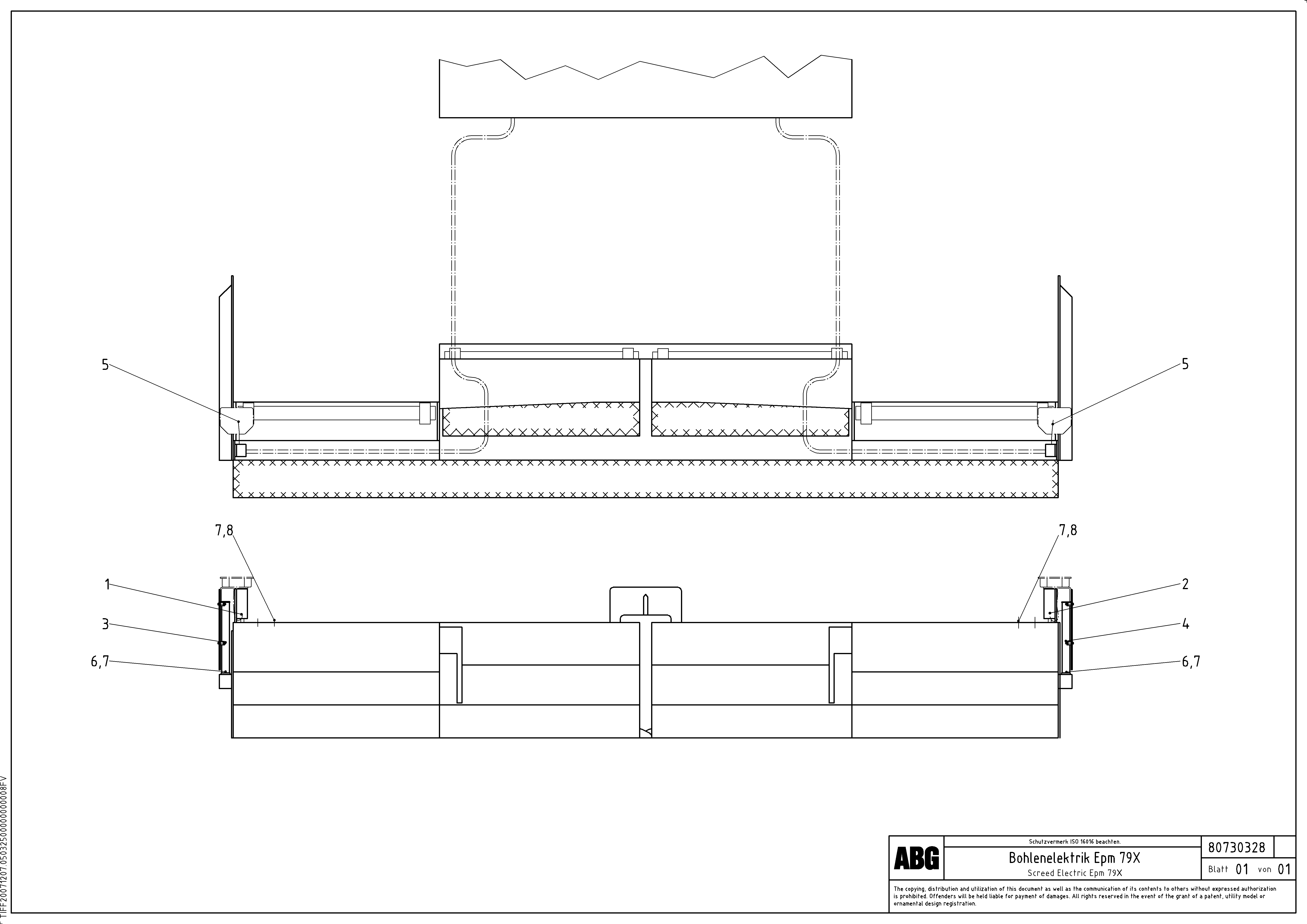 Схема запчастей Volvo ABG8820 - 63414 Distribution box on screed for EPM (Electronic Paver Management) VB 79 ETC ATT. SCREEDS 2,5 - 9,0M ABG8820, ABG8820B