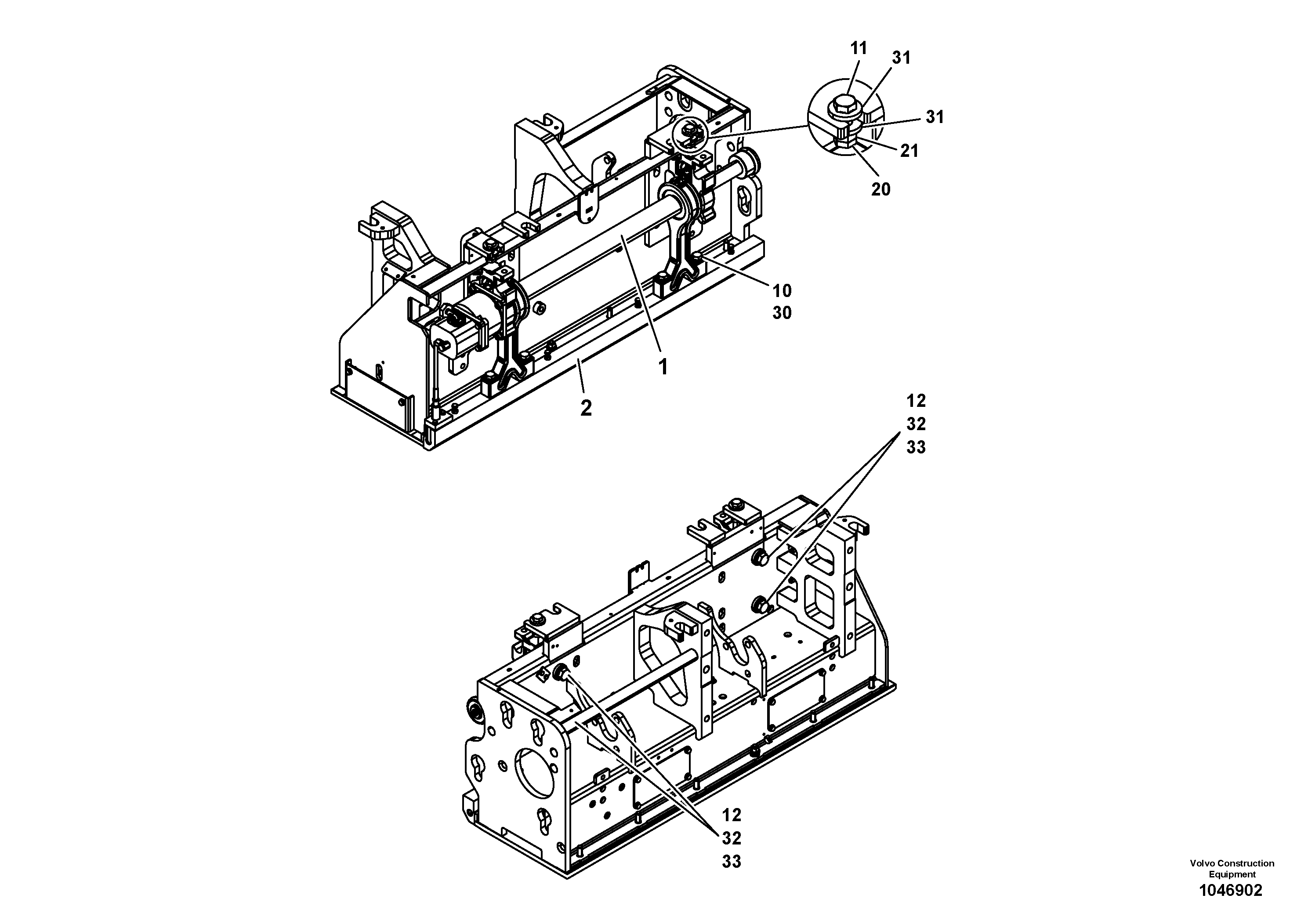 Схема запчастей Volvo ABG8820 - 66153 Tamper for extendable screed VB 79 ETC ATT. SCREEDS 2,5 - 9,0M ABG8820, ABG8820B