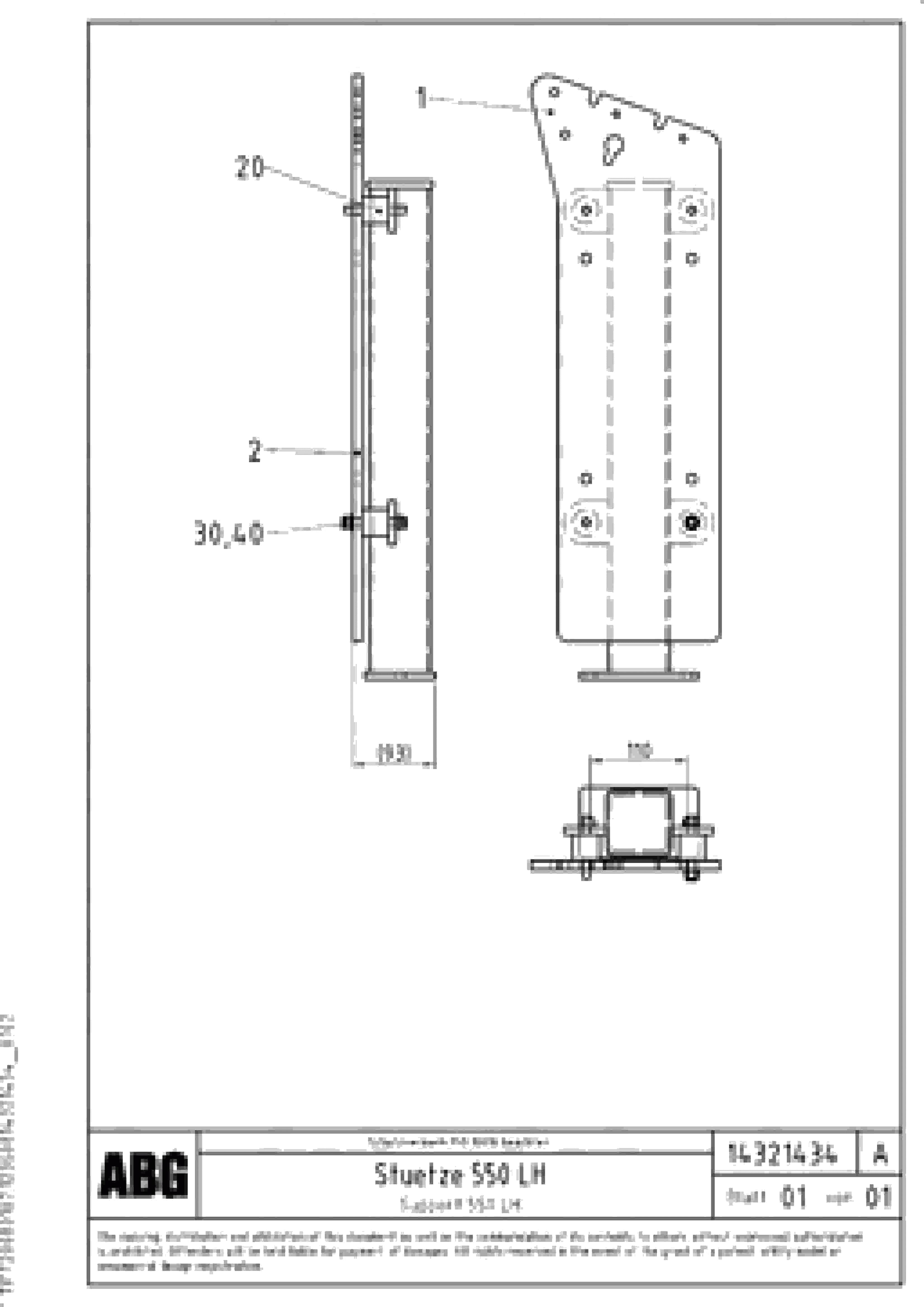 Схема запчастей Volvo ABG8820 - 74893 Support 550 for the external control panel, EPM VDT-V 88 GTC ATT. SCREEDS 3,0 - 9,0M ABG8820/ABG8820B