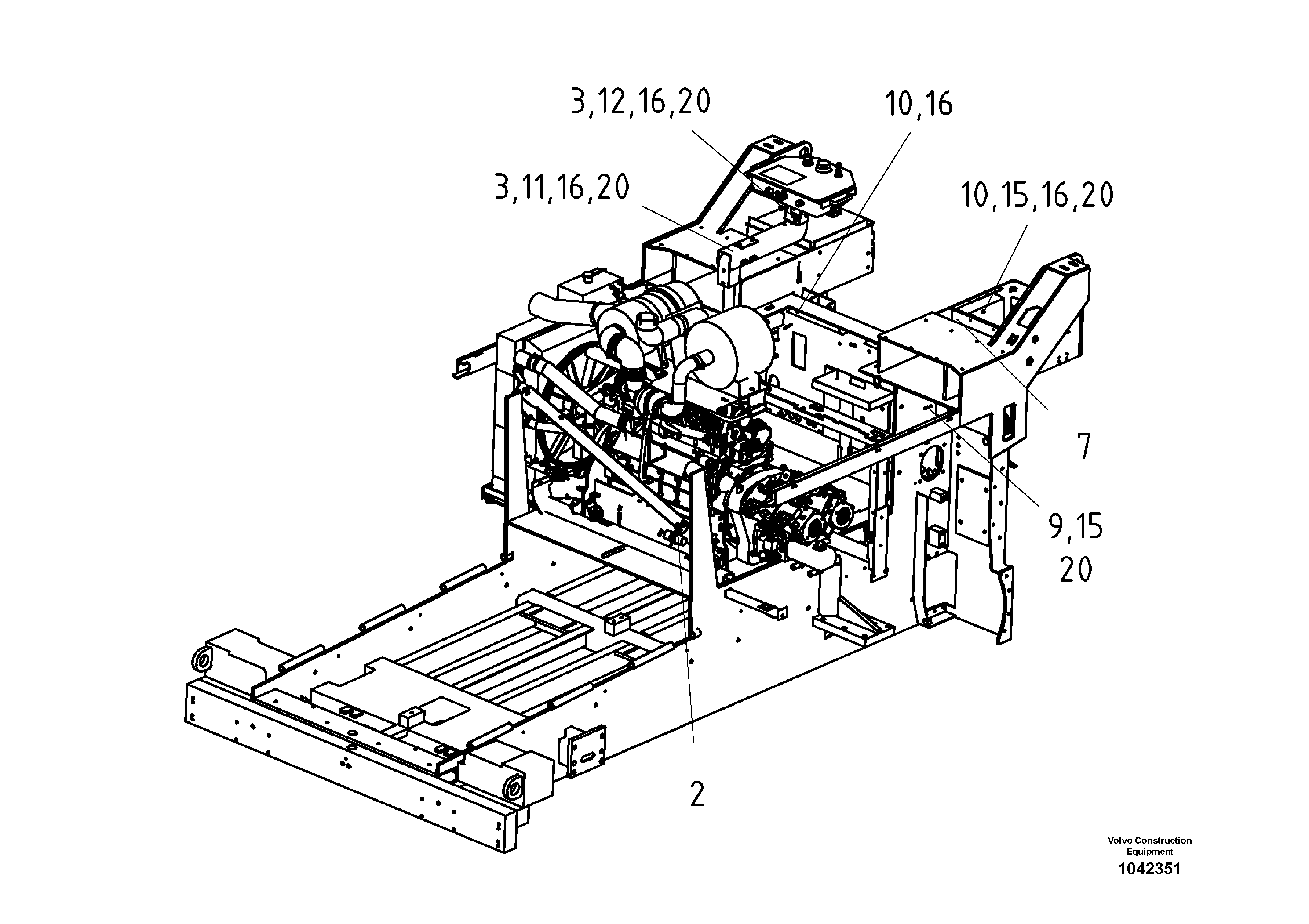 Схема запчастей Volvo ABG8820 - 51849 Mounting Parts Electric ABG8820/ABG8820B ABG8820 S/N 21098-23354 ABG8820B S/N 23355-