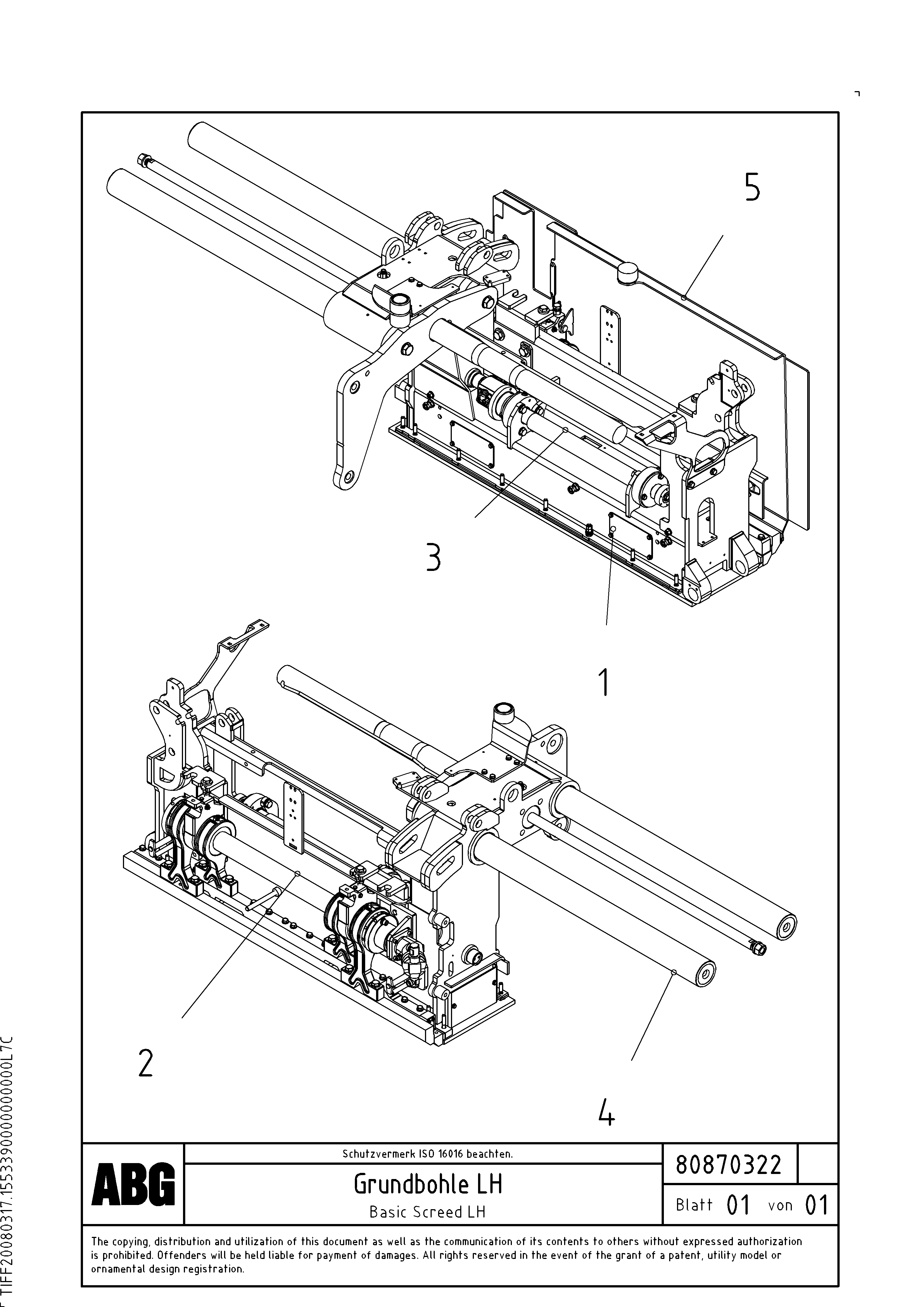 Схема запчастей Volvo ABG8820 - 74917 Basic screed VDT-V 88 GTC ATT. SCREEDS 3,0 - 9,0M ABG8820/ABG8820B