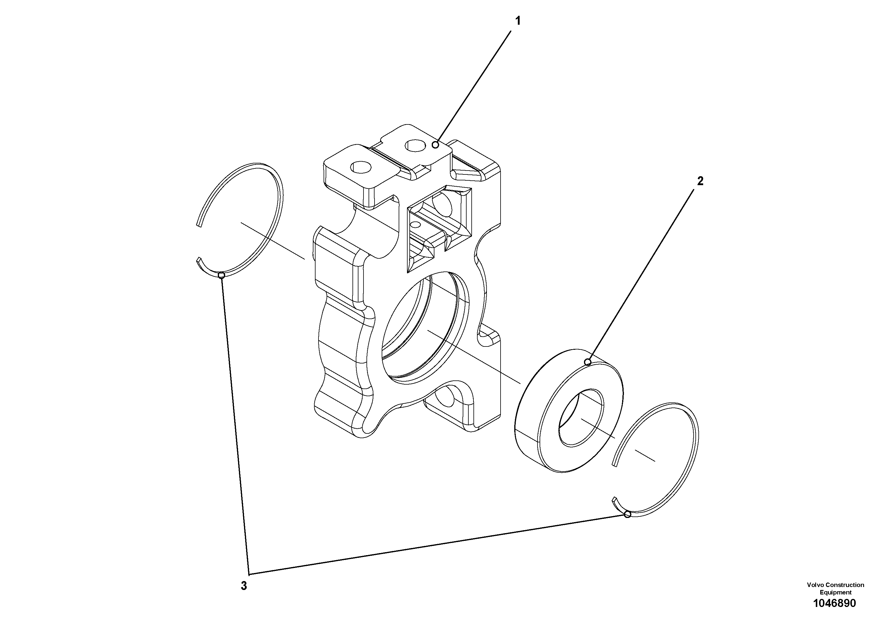 Схема запчастей Volvo ABG9820 - 76911 Adjustable bearing for tamper/extendable screed VB 88 ETC ATT. SCREED 3,0 - 9,0 M ABG9820