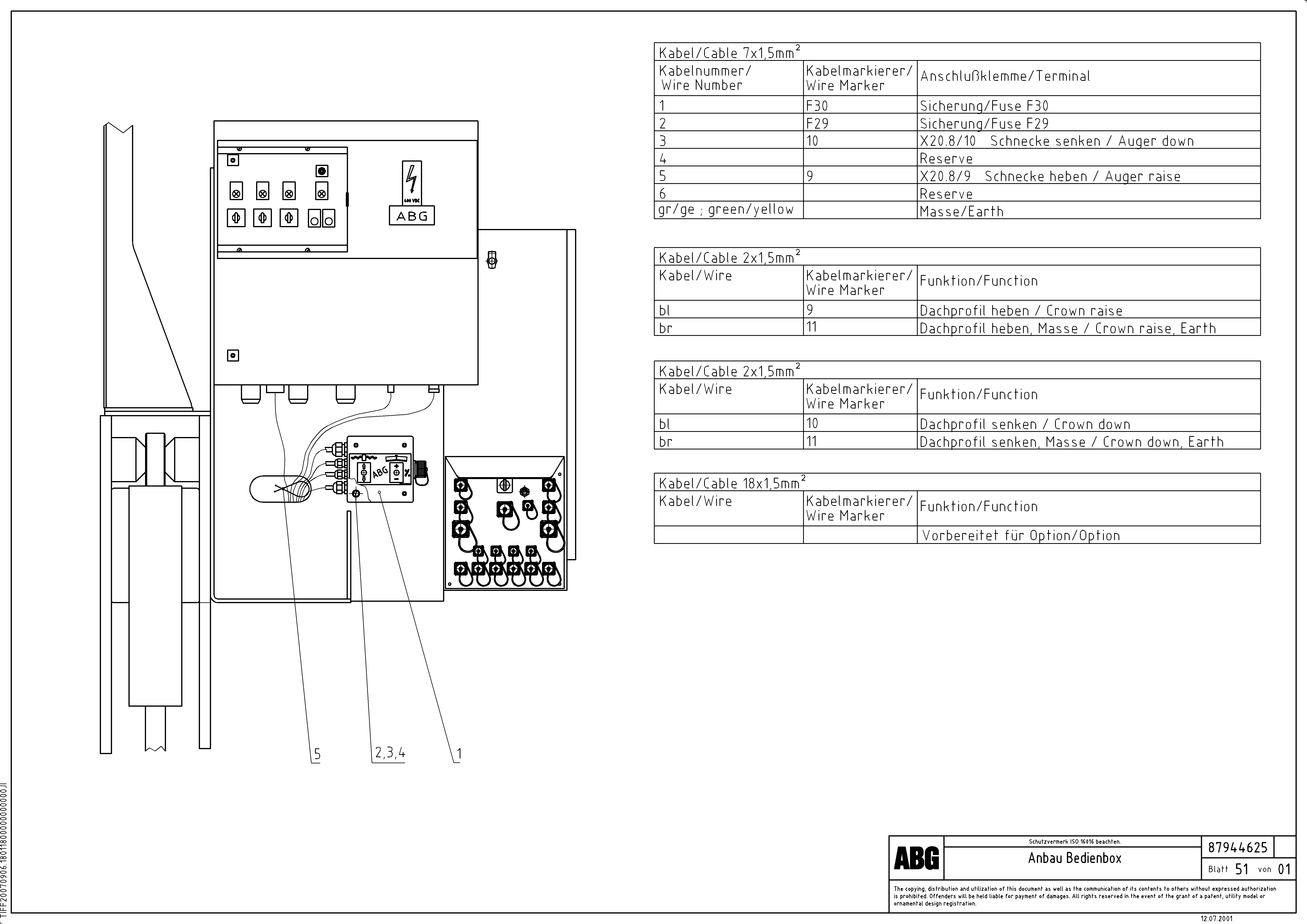 Схема запчастей Volvo ABG9820 - 75010 Attaching Control-box VDT-V 88 GTC ATT. SCREEDS 3,0 - 9,0M ABG9820