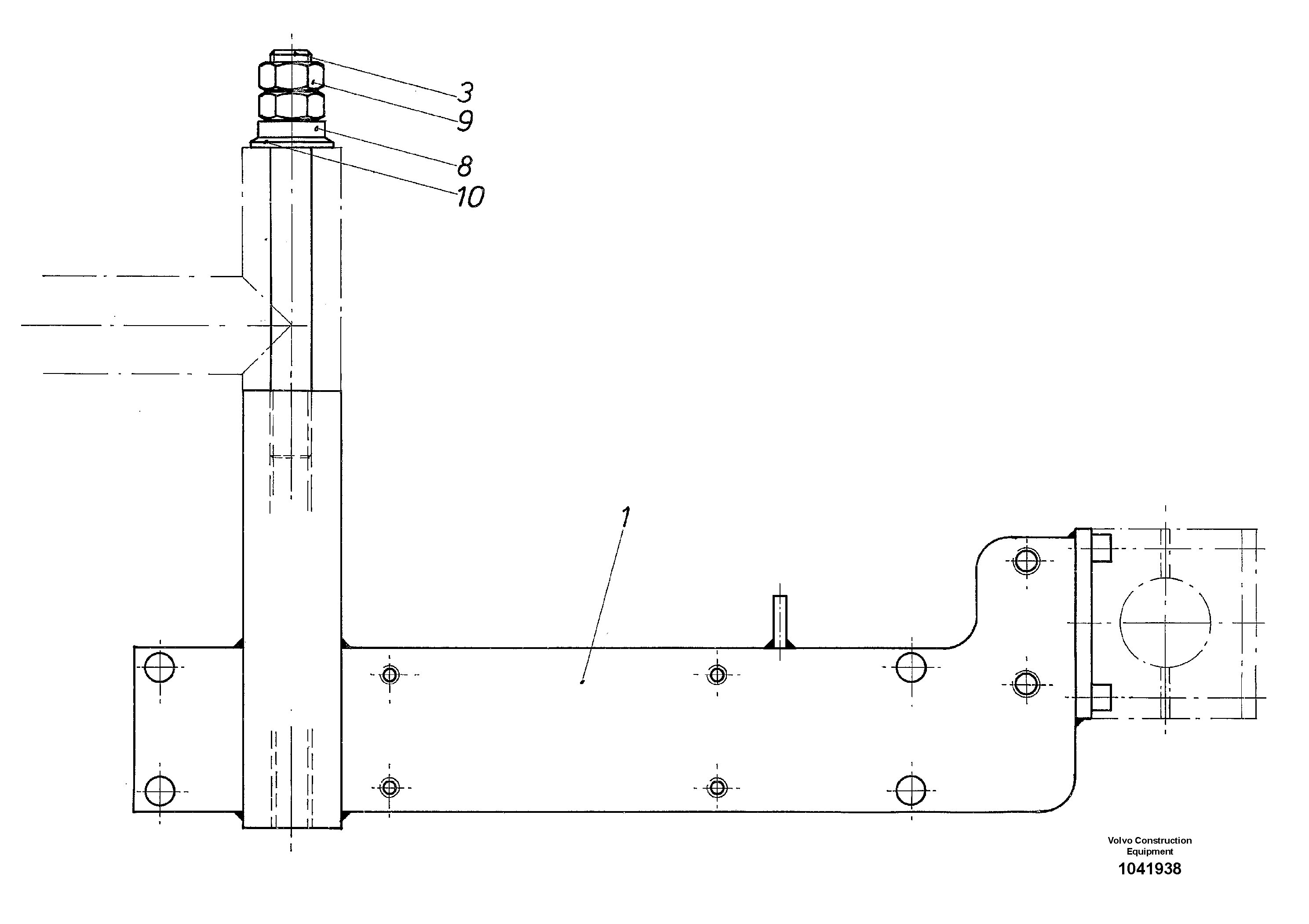 Схема запчастей Volvo ABG9820 - 80215 Bracket for lateral limitation VDT 120 ATT. SCREEDS 3,0 -13,0M ABG9820
