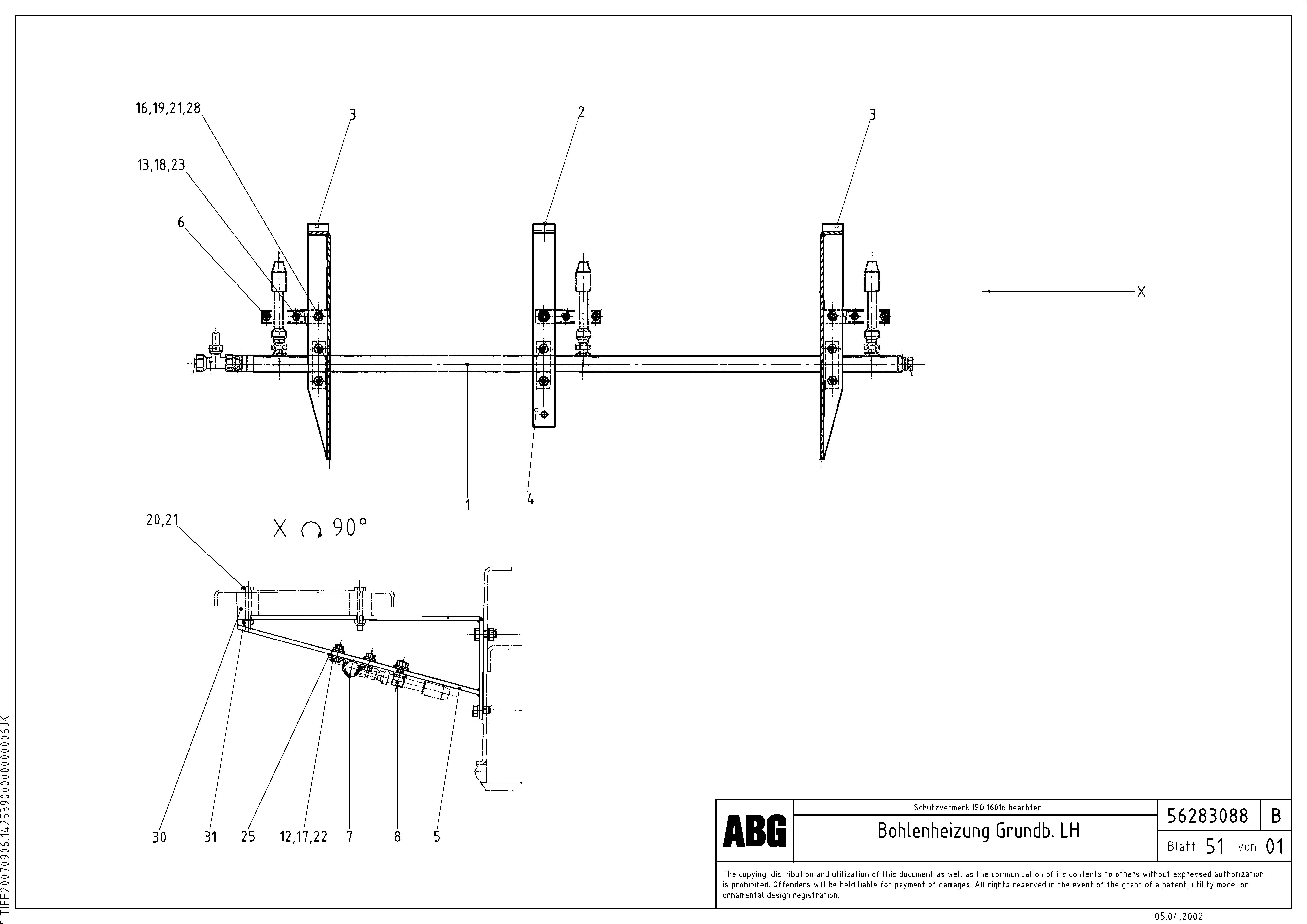 Схема запчастей Volvo ABG9820 - 66508 Gas heating for basic screed MB 120 ATT. SCREEDS 3,0 -16,0M ABG9820