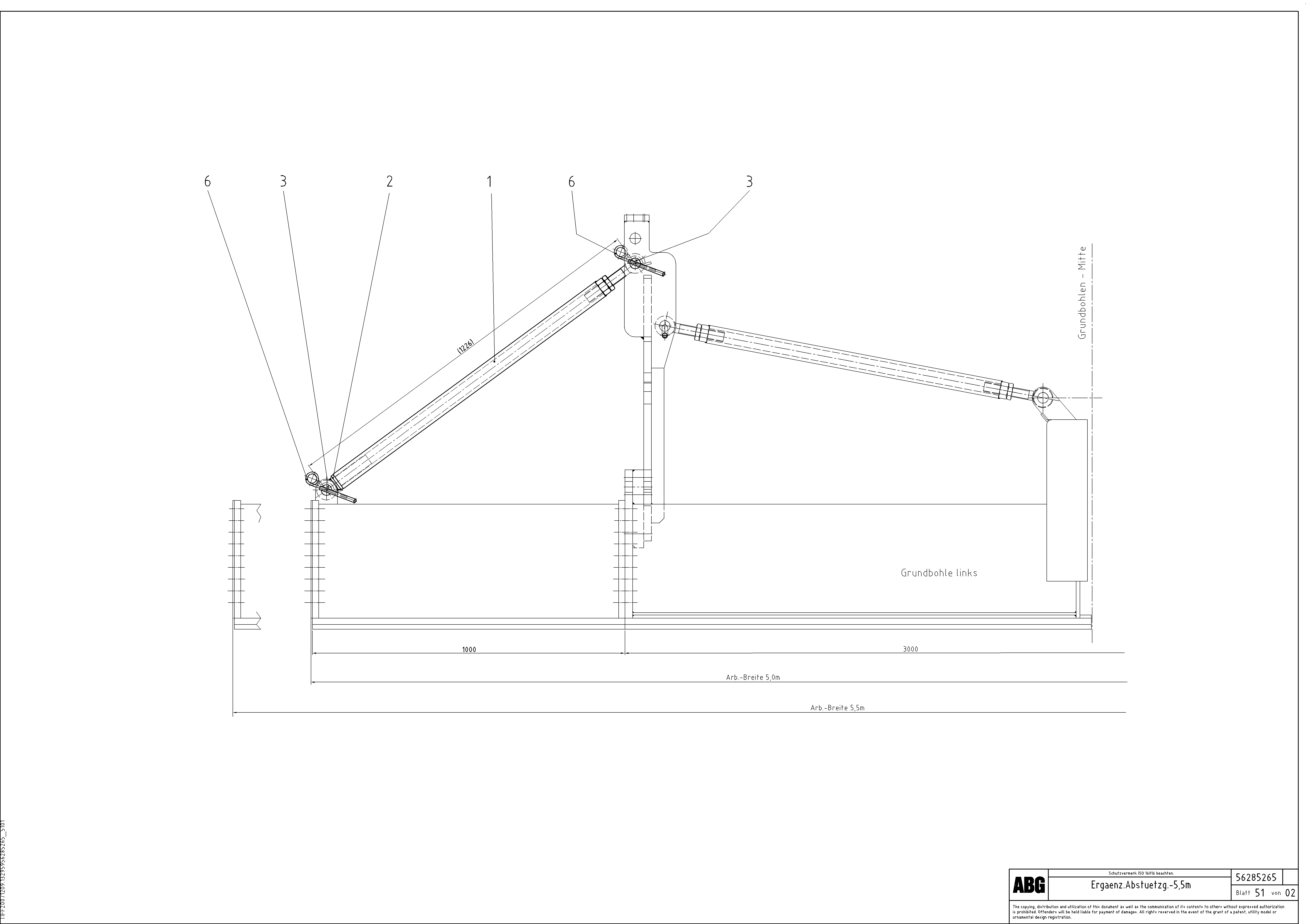 Схема запчастей Volvo ABG9820 - 67082 Support tube assembly for extendable screed MB 120 ATT. SCREEDS 3,0 -16,0M ABG9820