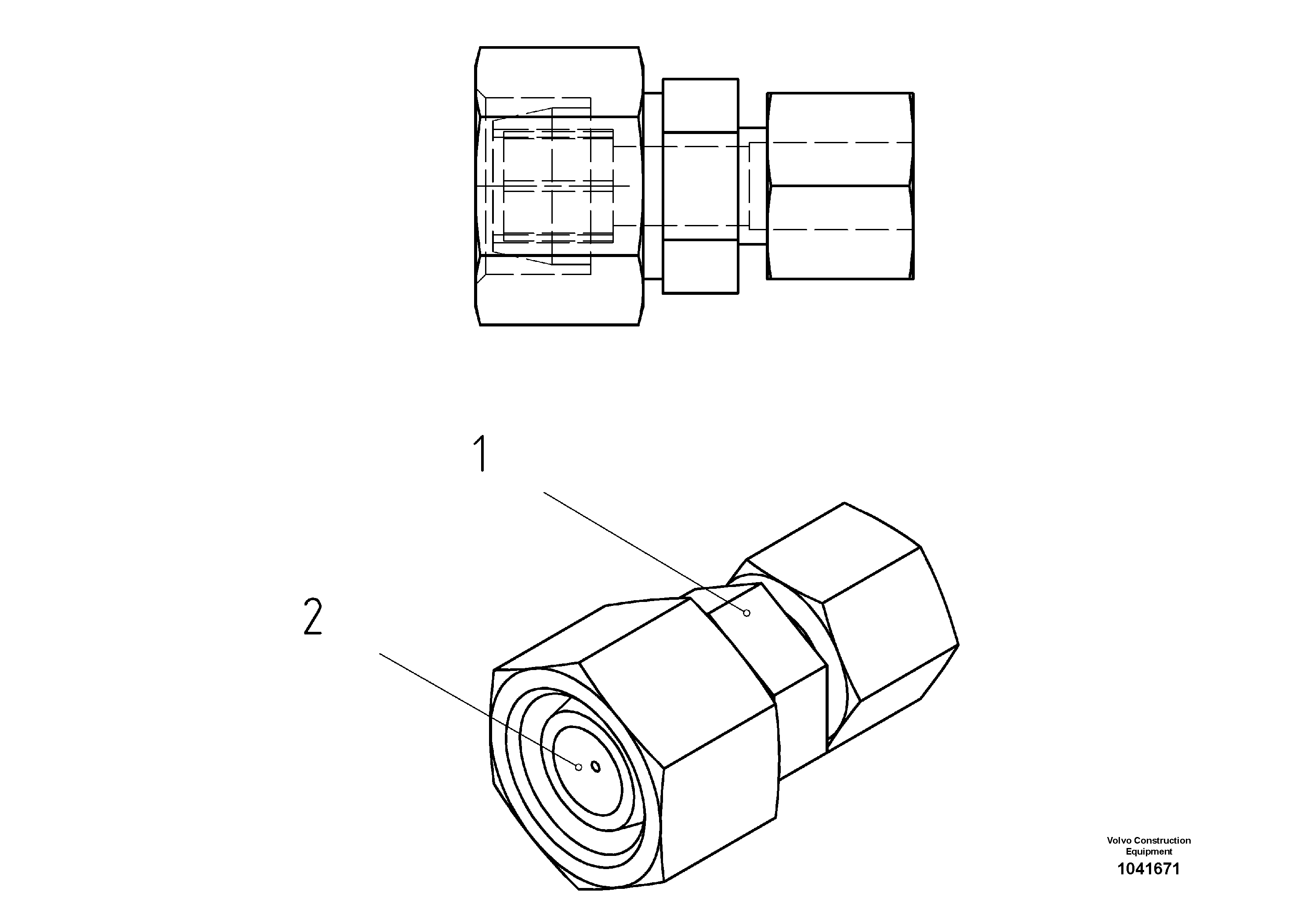 Схема запчастей Volvo ABG9820 - 68758 Fitting with nozzle on connection block MB 120 VARIO ATT. SCREEDS 5,0 -12,5M ABG9820