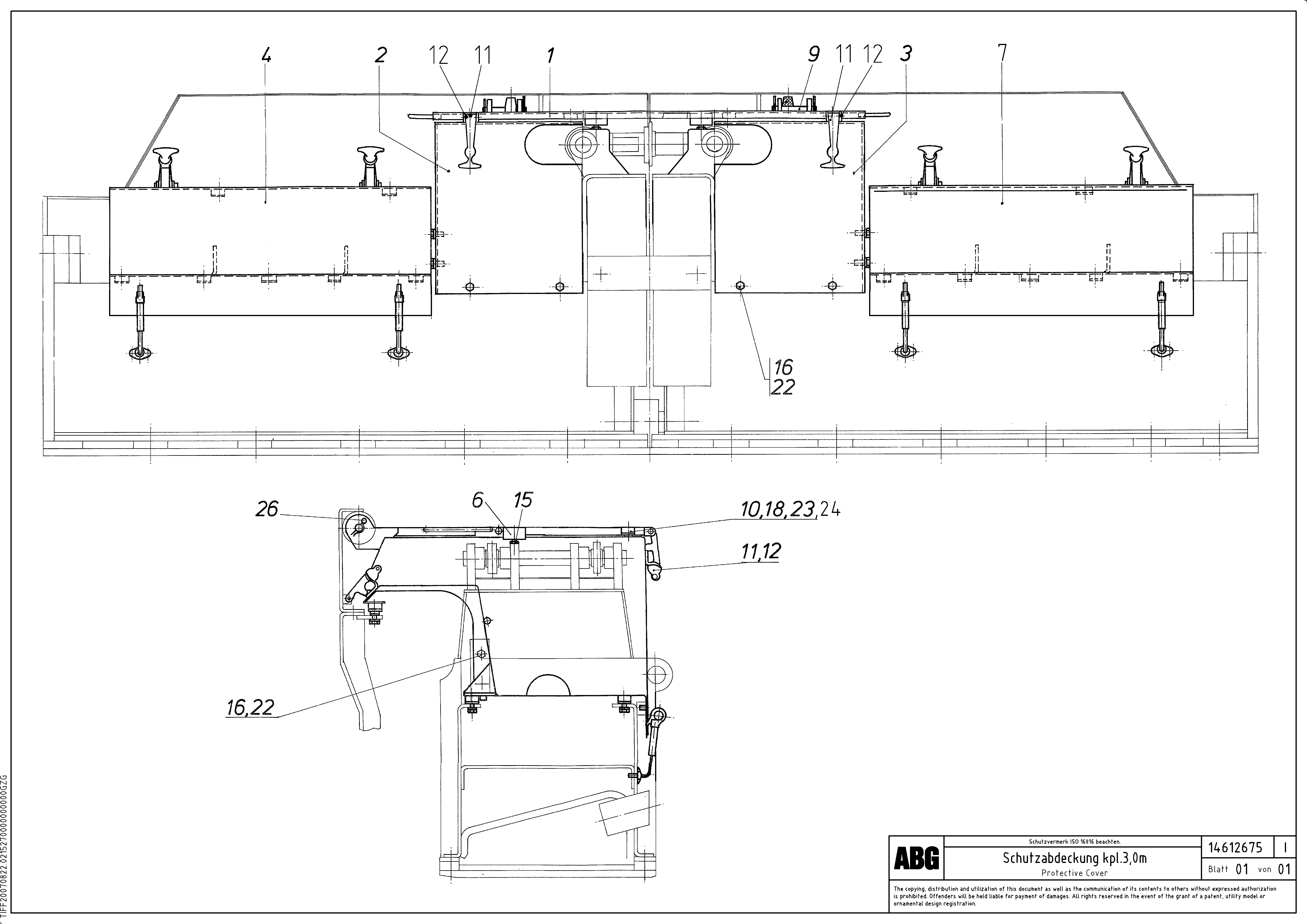 Схема запчастей Volvo ABG9820 - 69351 Cover plate for basic screed VDT 120 ATT. SCREEDS 3,0 -13,0M ABG9820