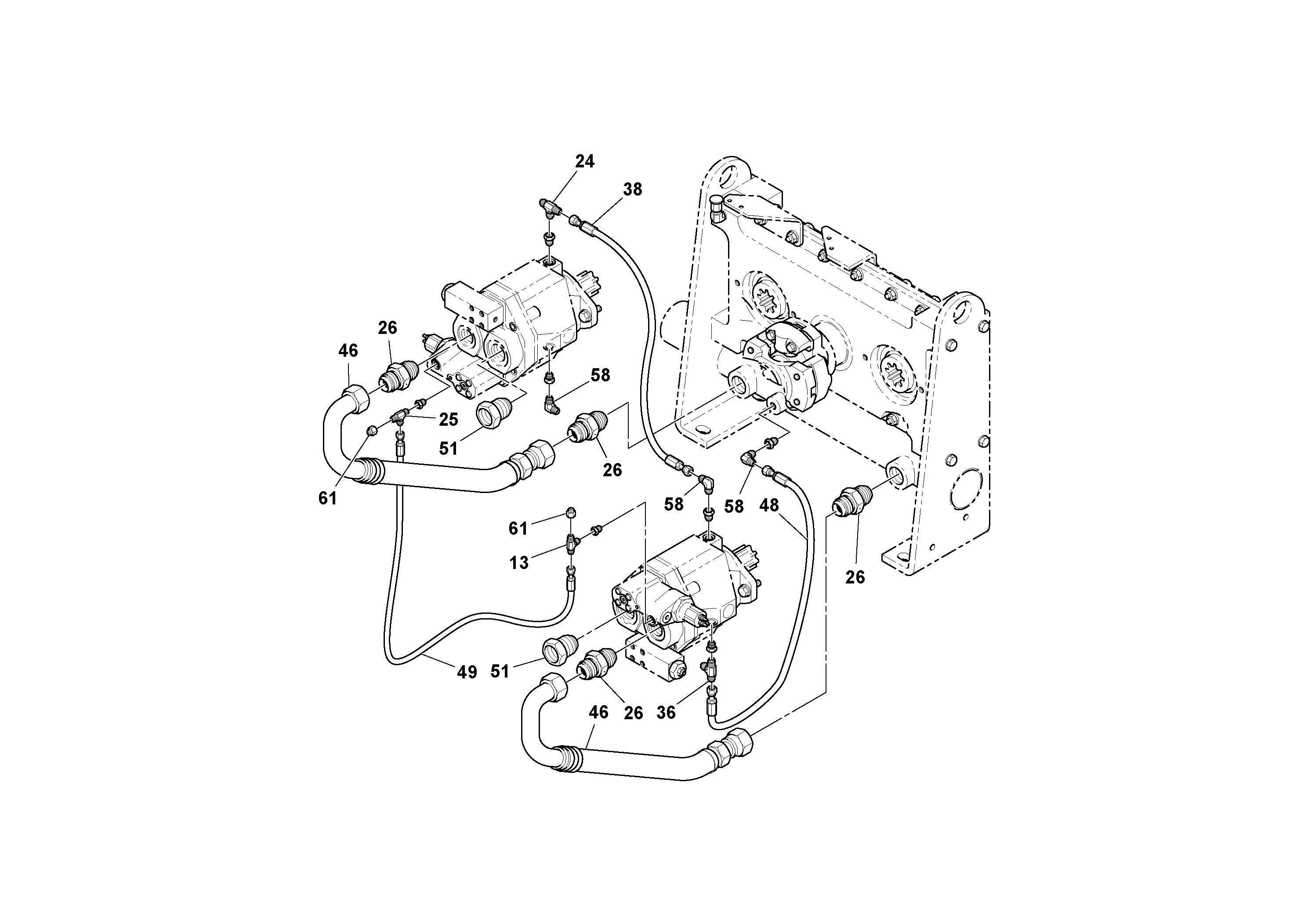 Схема запчастей Volvo PF4410 - 92378 Pump Drive Box With Optional Generator Pump PF4410 S/N 197449-