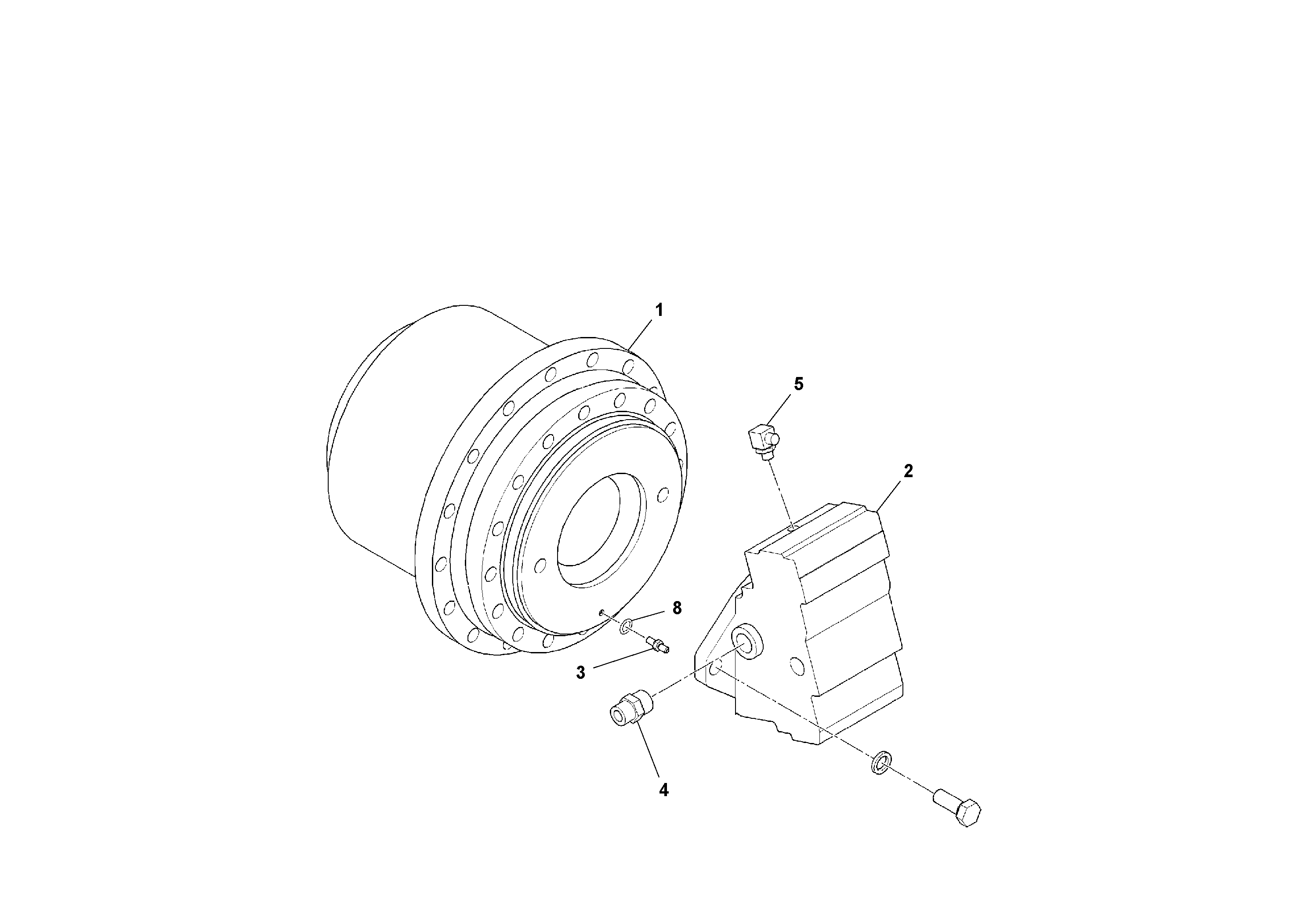Схема запчастей Volvo PF4410 - 102980 Traction/planetary Motor Assembly PF4410 S/N 197449-