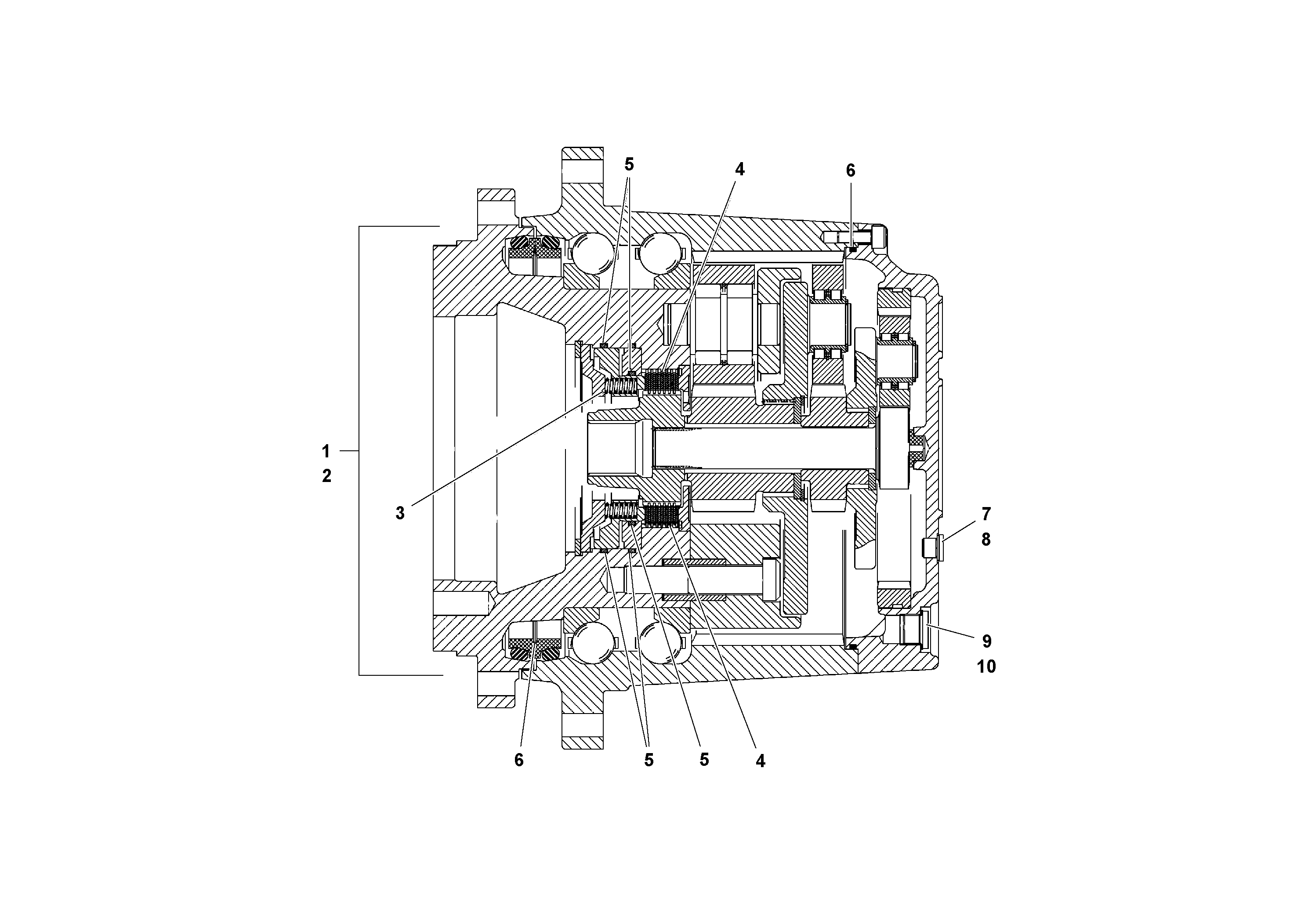 Схема запчастей Volvo PF4410 - 98243 Traction Drive Planetary Assembly PF4410 S/N 197449-