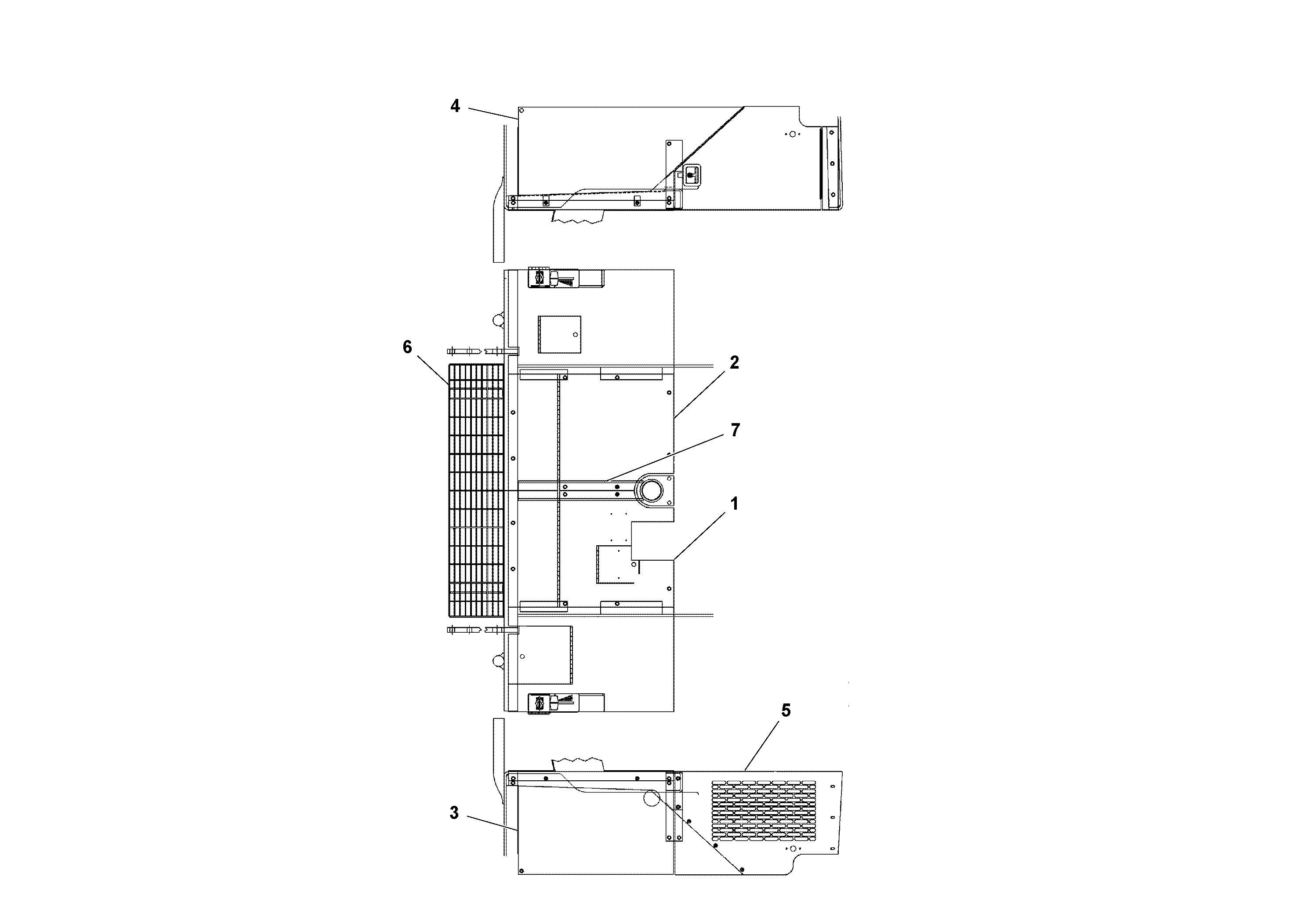 Схема запчастей Volvo PF4410 - 57733 Deck Plate Arrangement PF4410 S/N 197449-