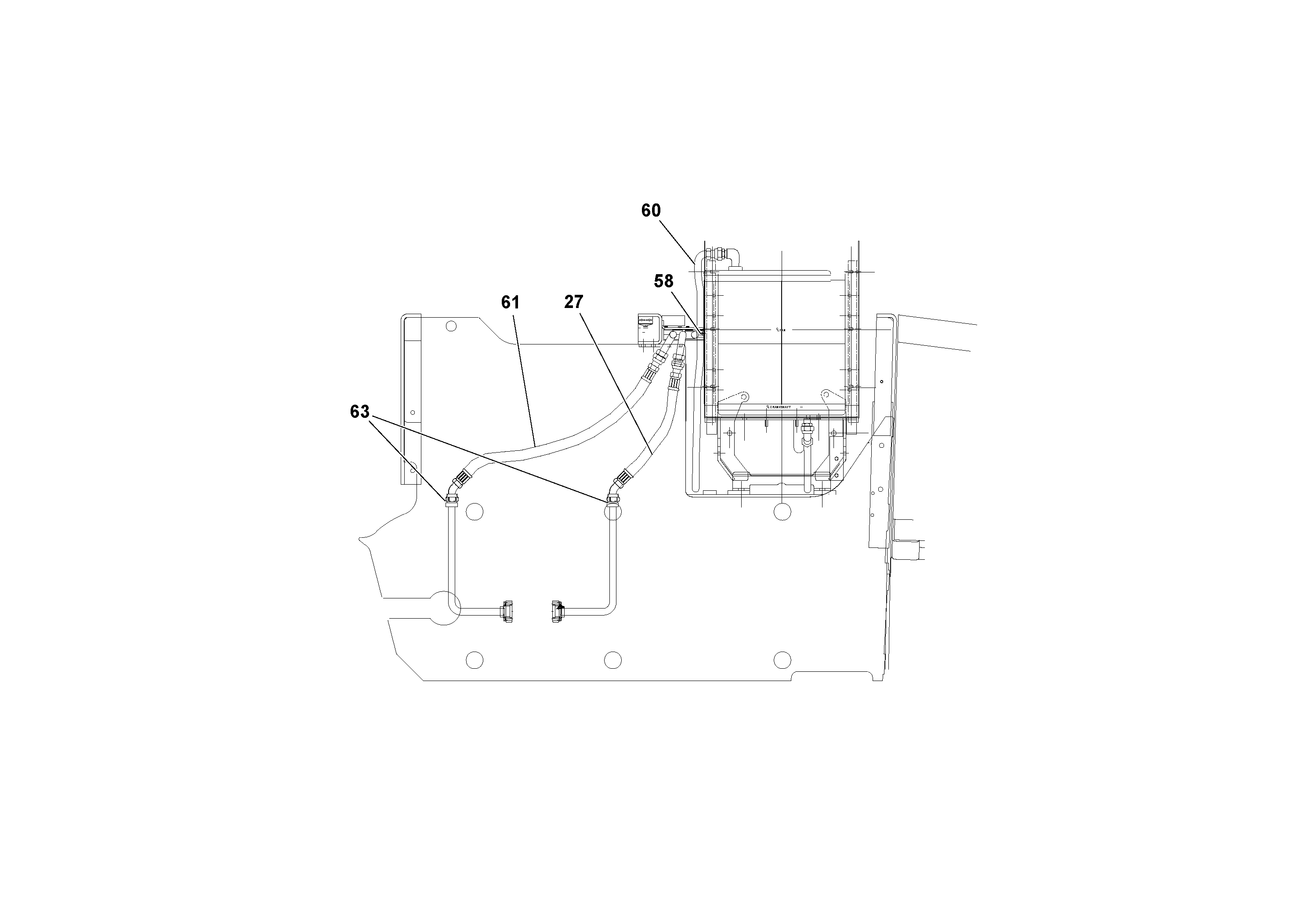 Схема запчастей Volvo PF4410 - 99654 Traction Hydraulic System PF4410 S/N 197449-