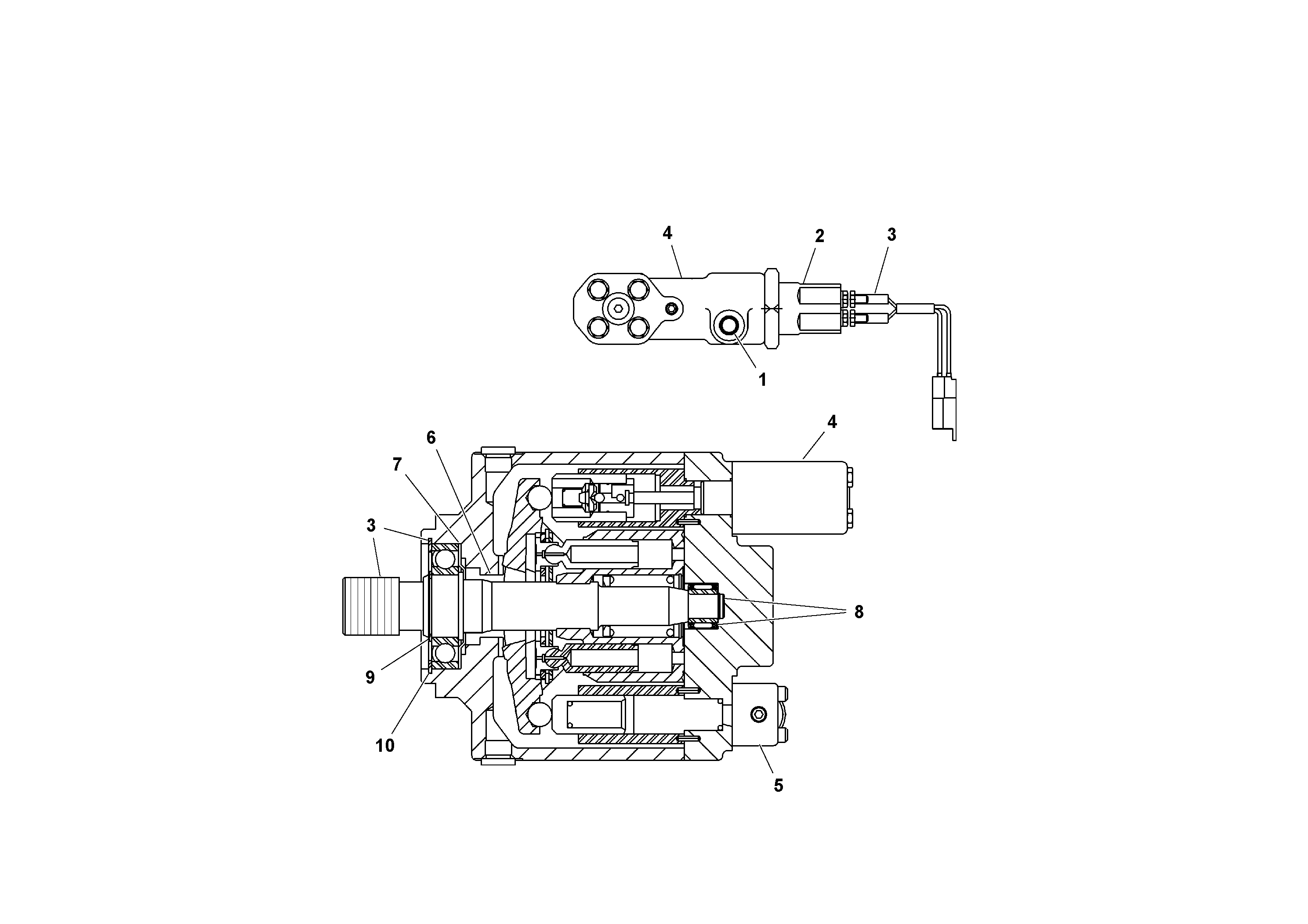 Схема запчастей Volvo PF4410 - 87642 Auger/conveyor Drive Pump Assembly PF4410 S/N 197449-