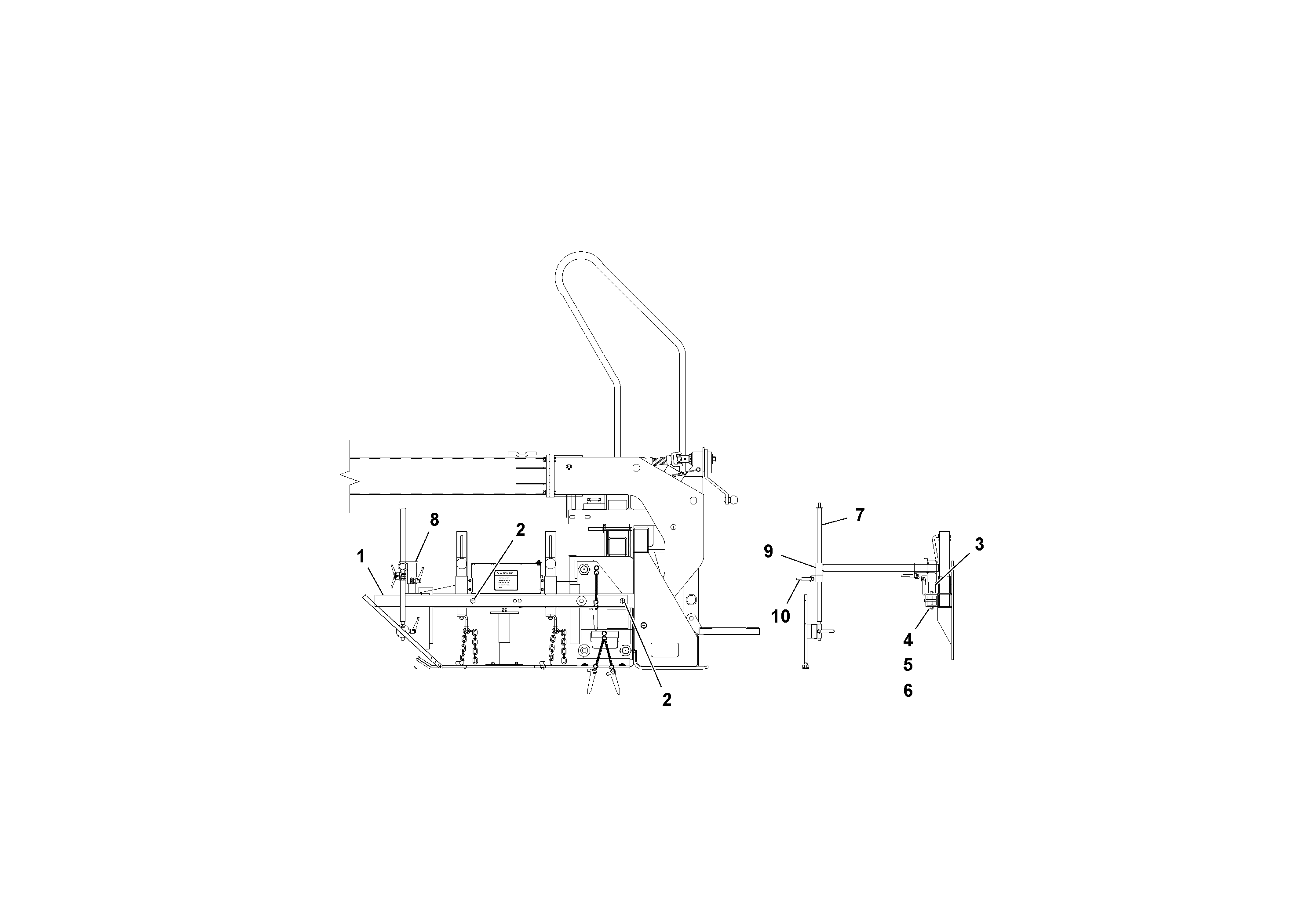 Схема запчастей Volvo PF4410 - 87224 Edger Guide Sensor Installation PF4410 S/N 197449-