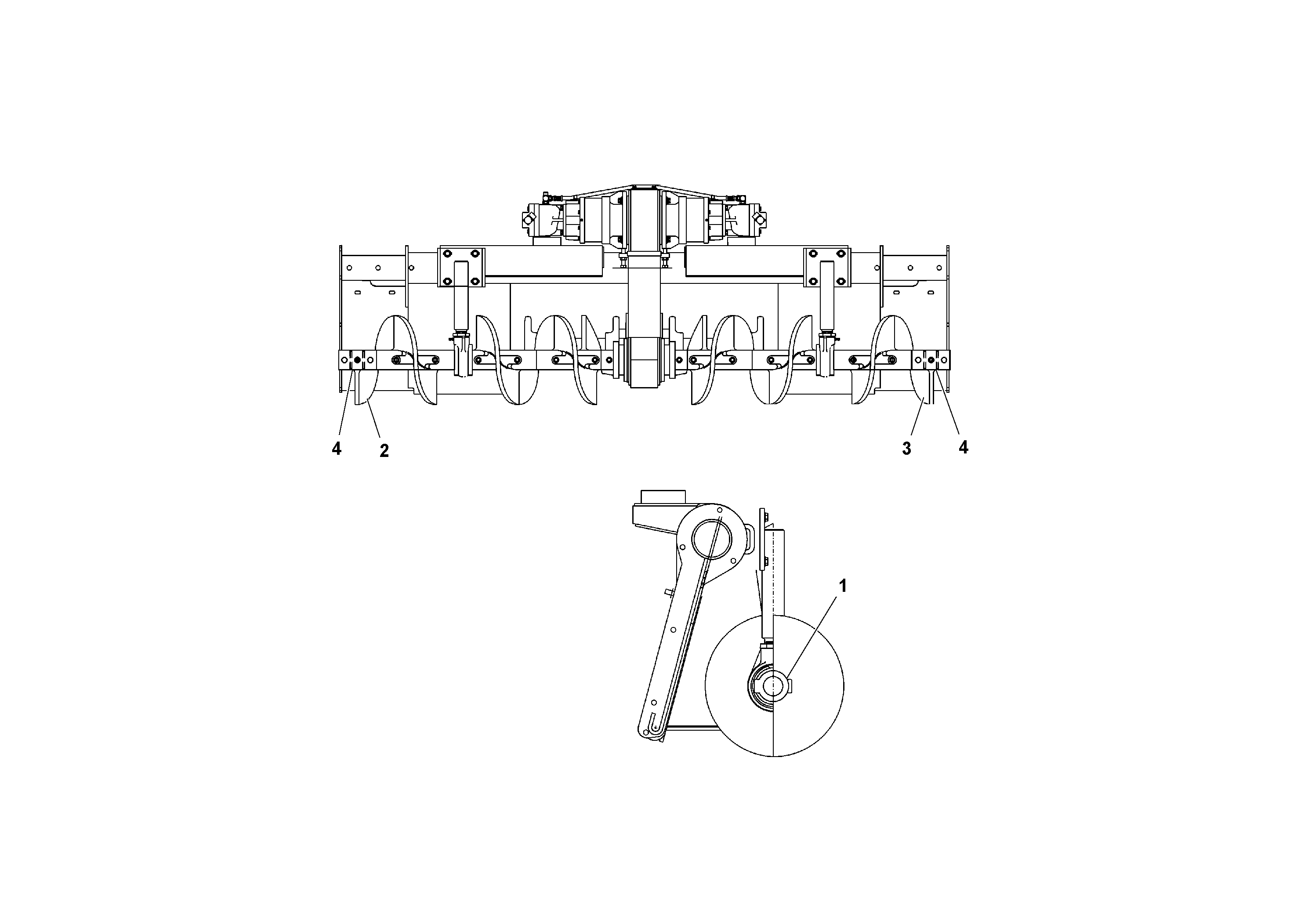 Схема запчастей Volvo PF4410 - 87670 Auger and Tunnel/guard Extension Arrangements PF4410 S/N 197449-
