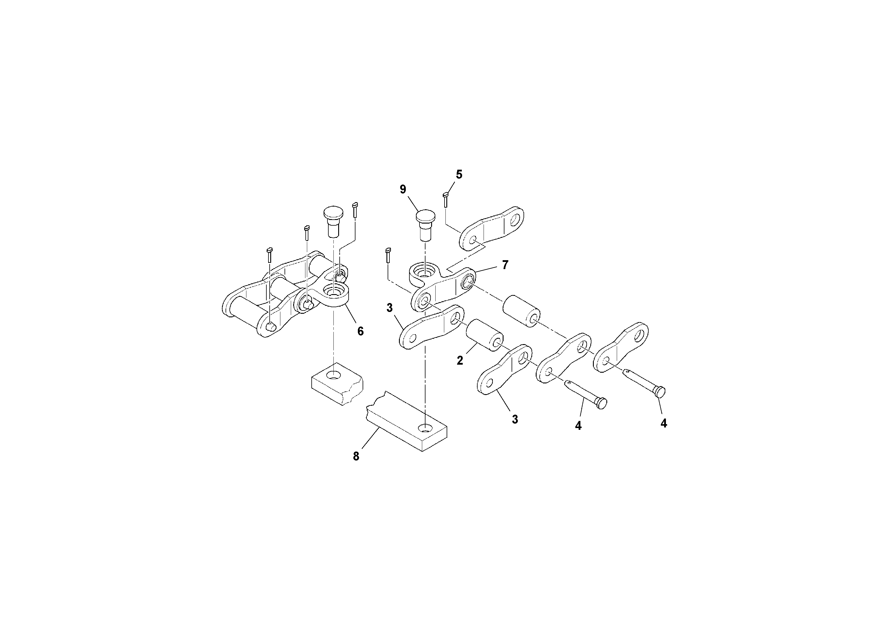 Схема запчастей Volvo PF4410 - 92989 Conveyor Chain Assembly PF4410 S/N 197449-