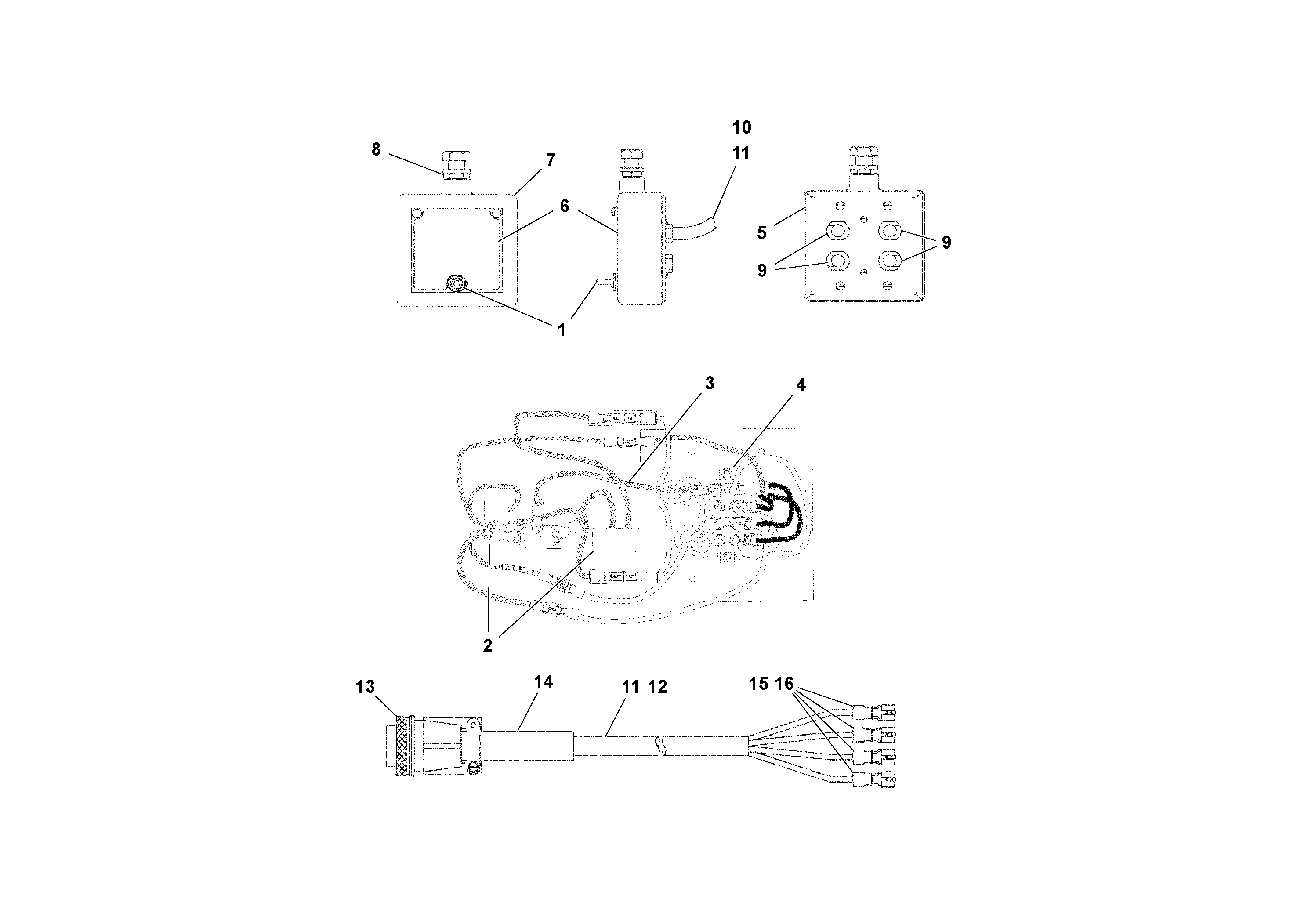 Схема запчастей Volvo PF4410 - 85676 Switch Box Assembly AGS 7.5 ATT. BLAW KONTROL II PF161, PF2181, PF4410