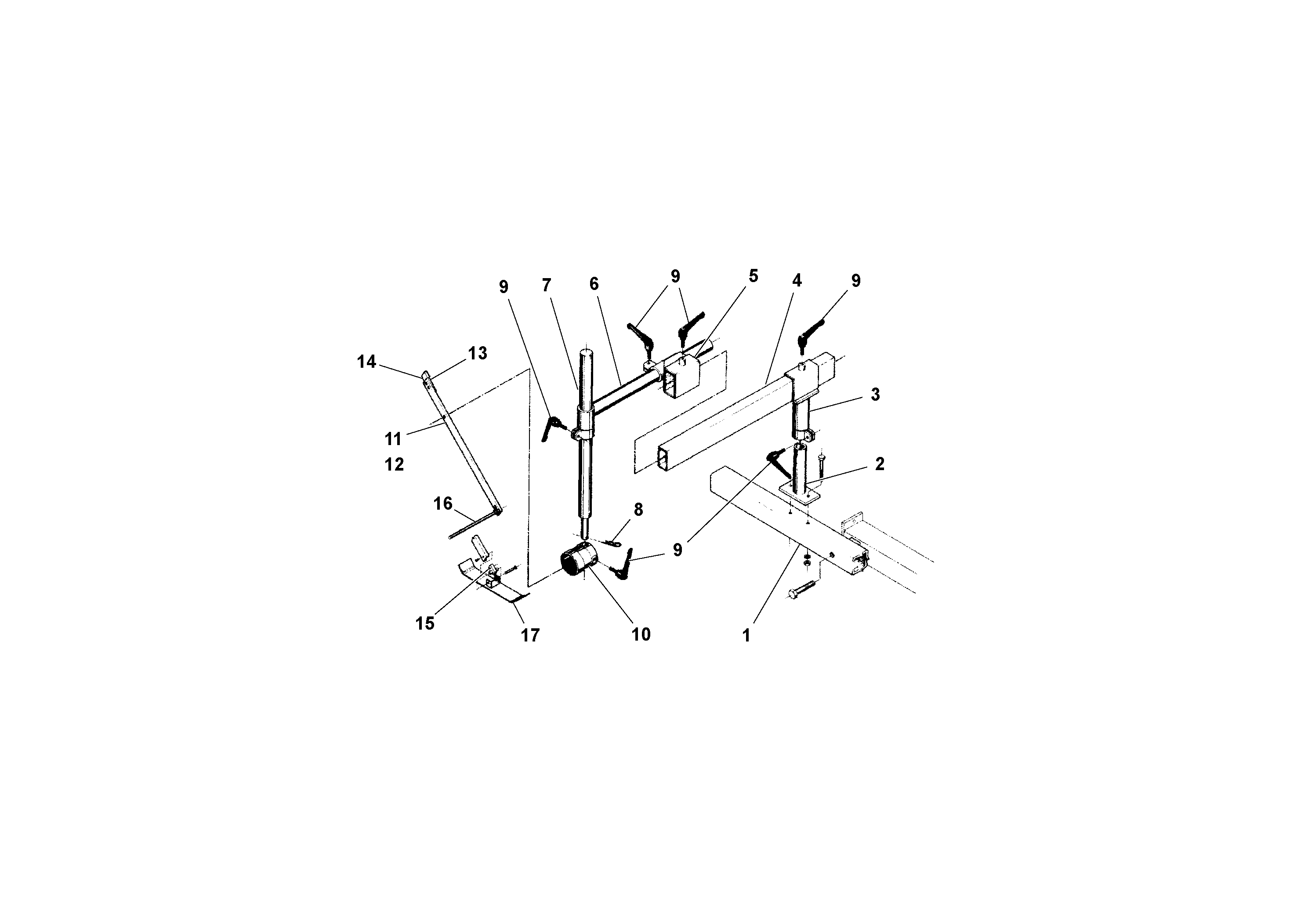 Схема запчастей Volvo PF4410 - 89794 Grade Sensor Mounting Arrangement AGS 7.5 ATT. BLAW KONTROL II PF161, PF2181, PF4410