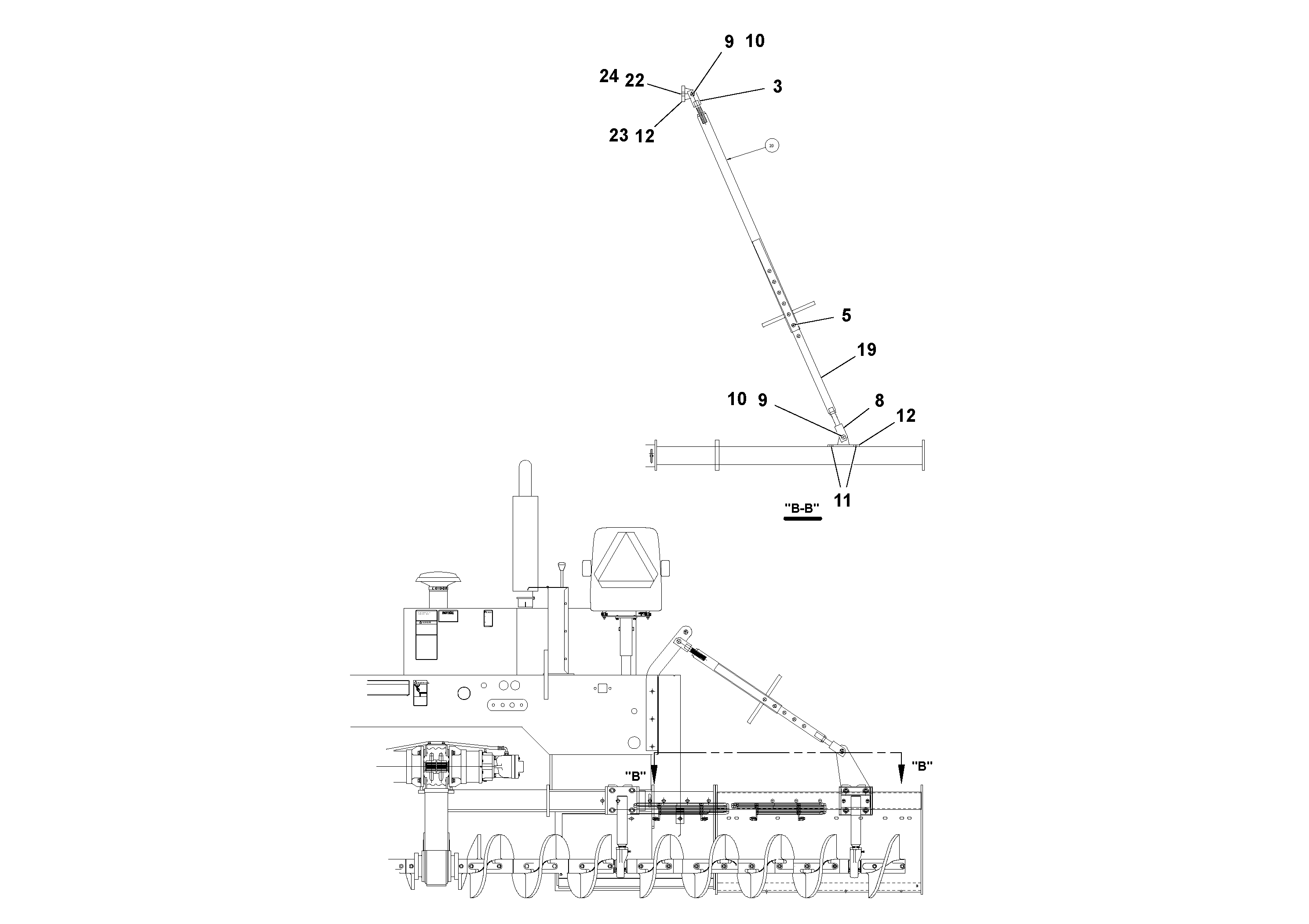 Схема запчастей Volvo PF4410 - 93899 Auger Tunnel Extension Brace Kit PF4410 S/N 197449-