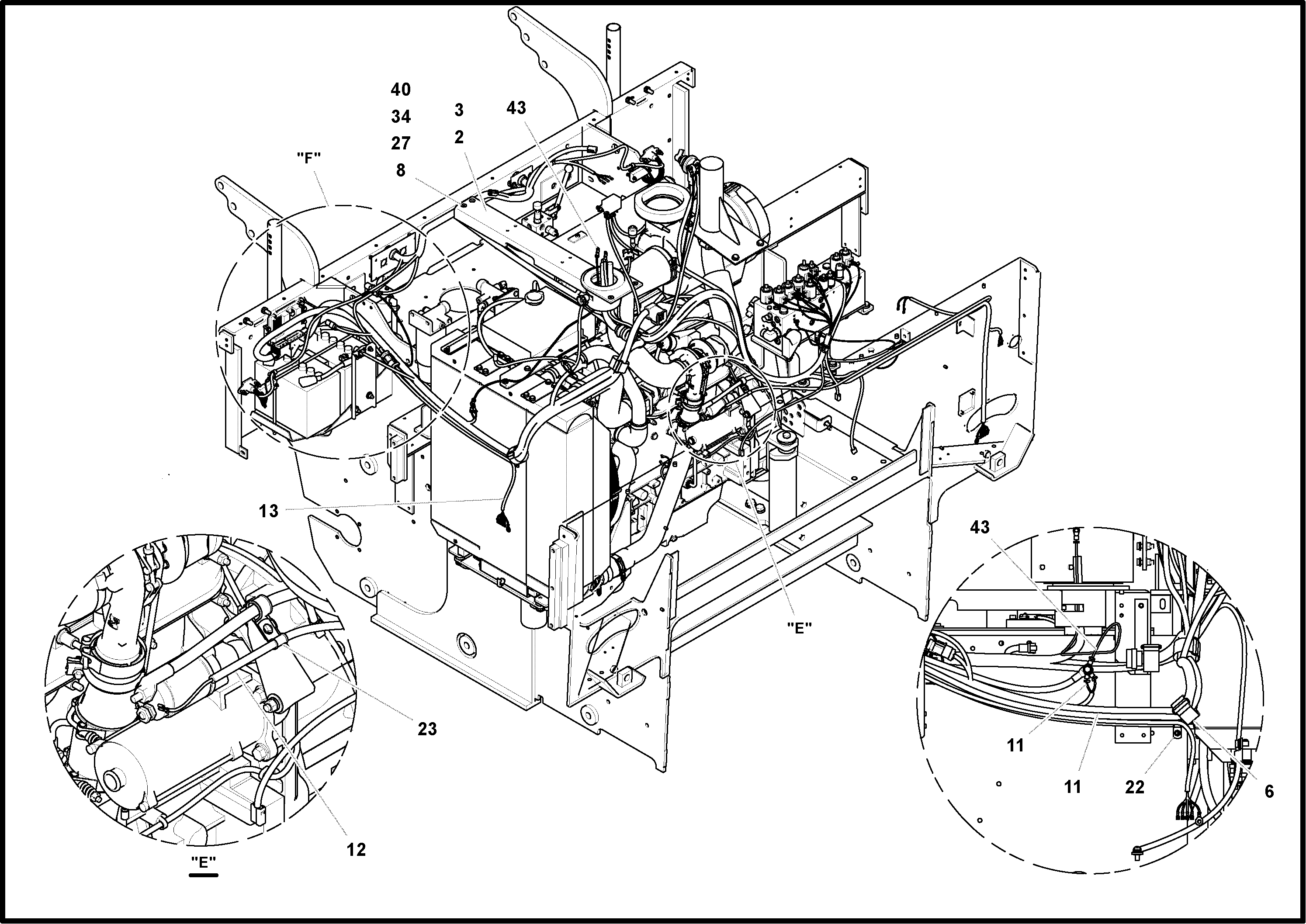 Схема запчастей Volvo PF4410 - 72509 Electrical Installation PF4410 S/N 375009-