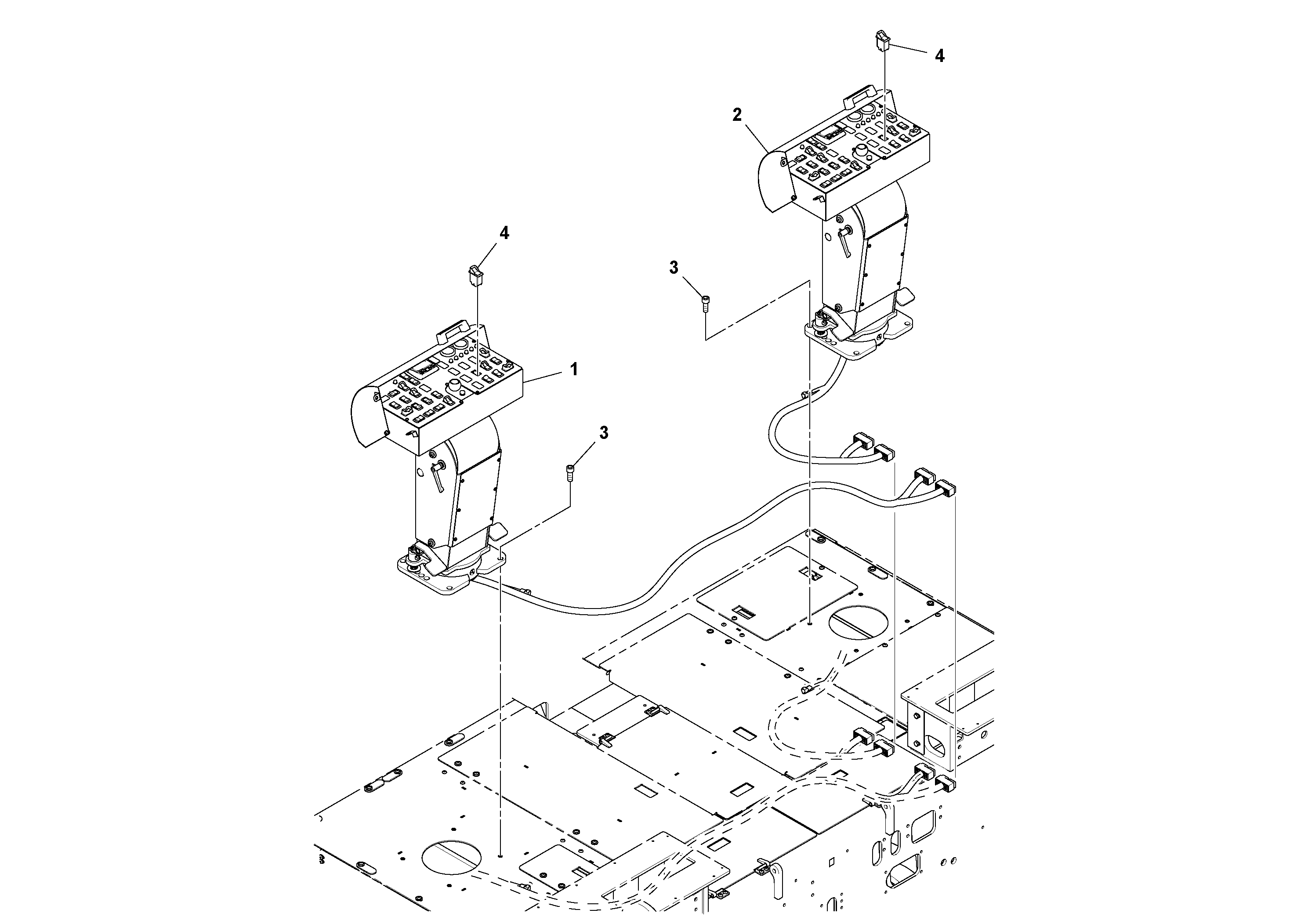 Схема запчастей Volvo PF6110 - 78657 Console Installation PF6110 S/N 197474 -