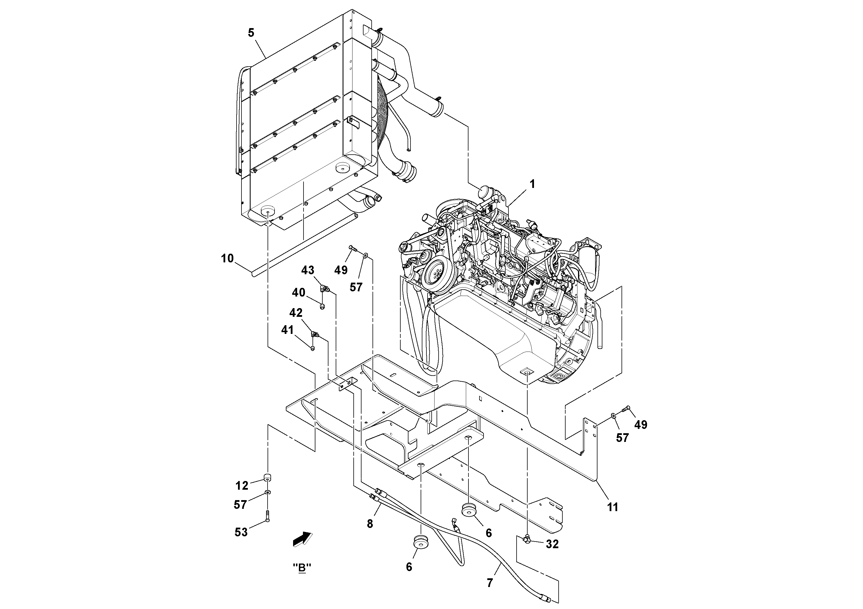 Схема запчастей Volvo PF6110 - 19158 Двигатель в сборе PF6110 S/N 197474 -