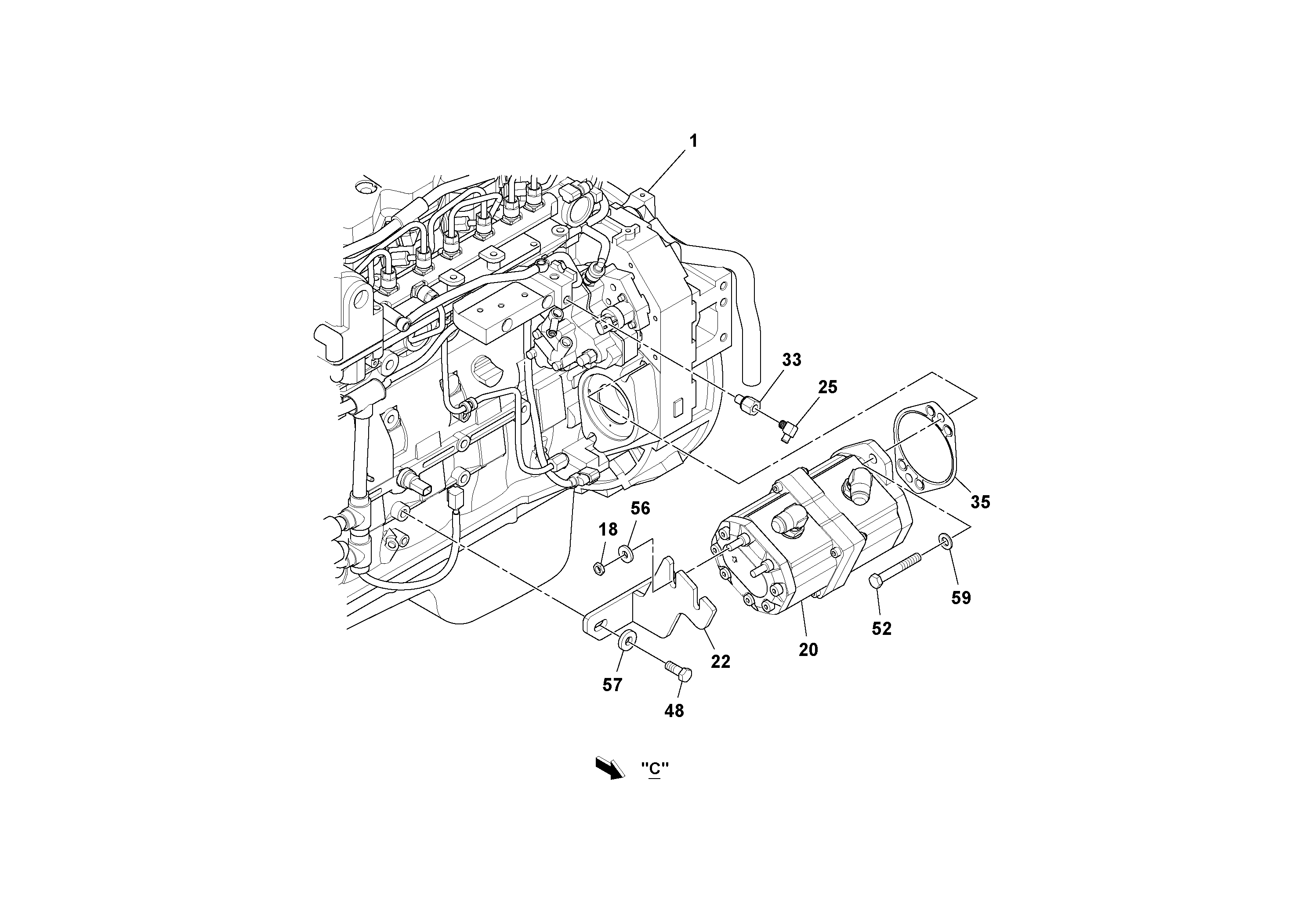 Схема запчастей Volvo PF6110 - 98892 Двигатель в сборе PF6110 S/N 197474 -
