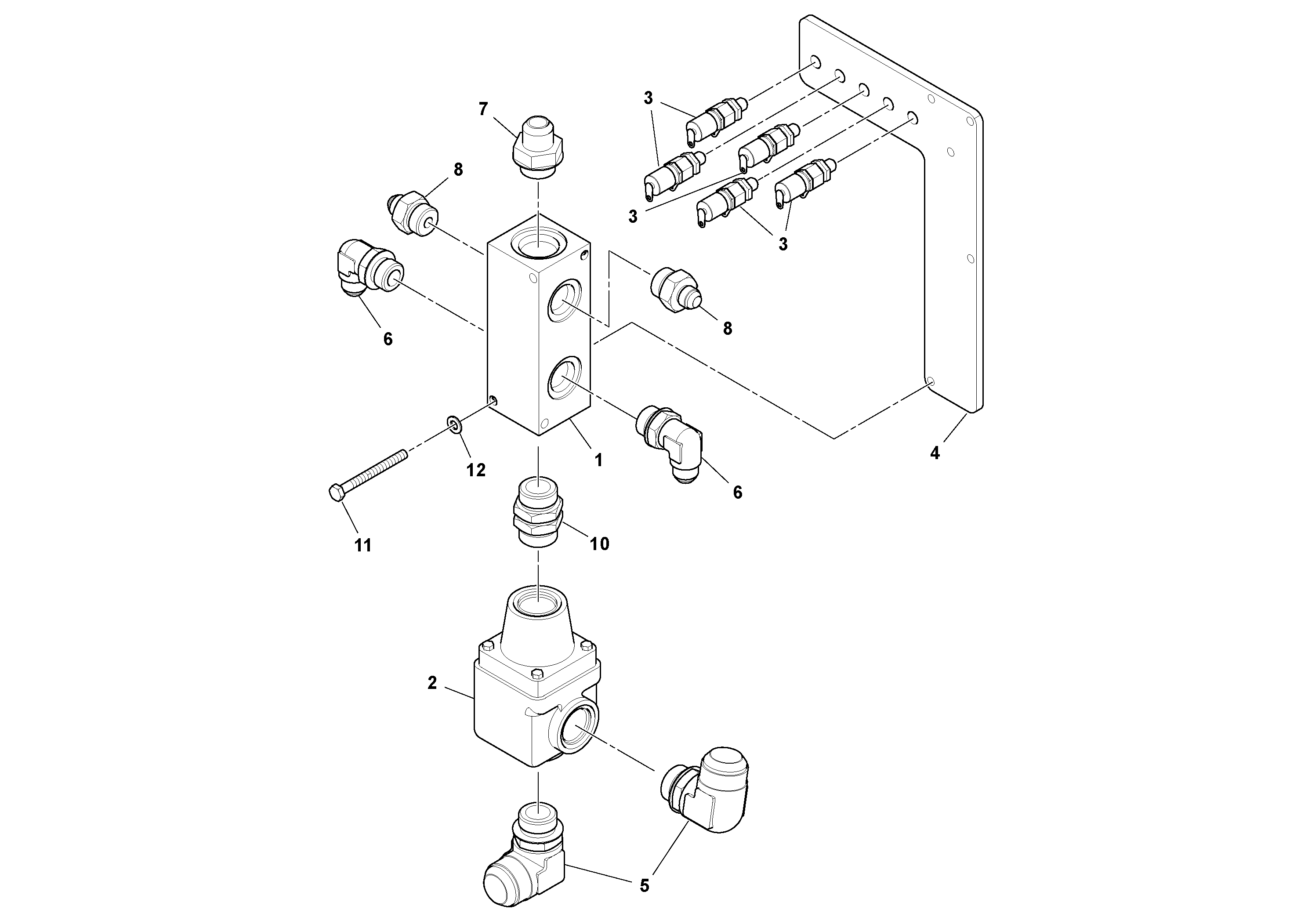 Схема запчастей Volvo PF6110 - 46847 Thermal Bypass Assembly PF6110 S/N 197474 -