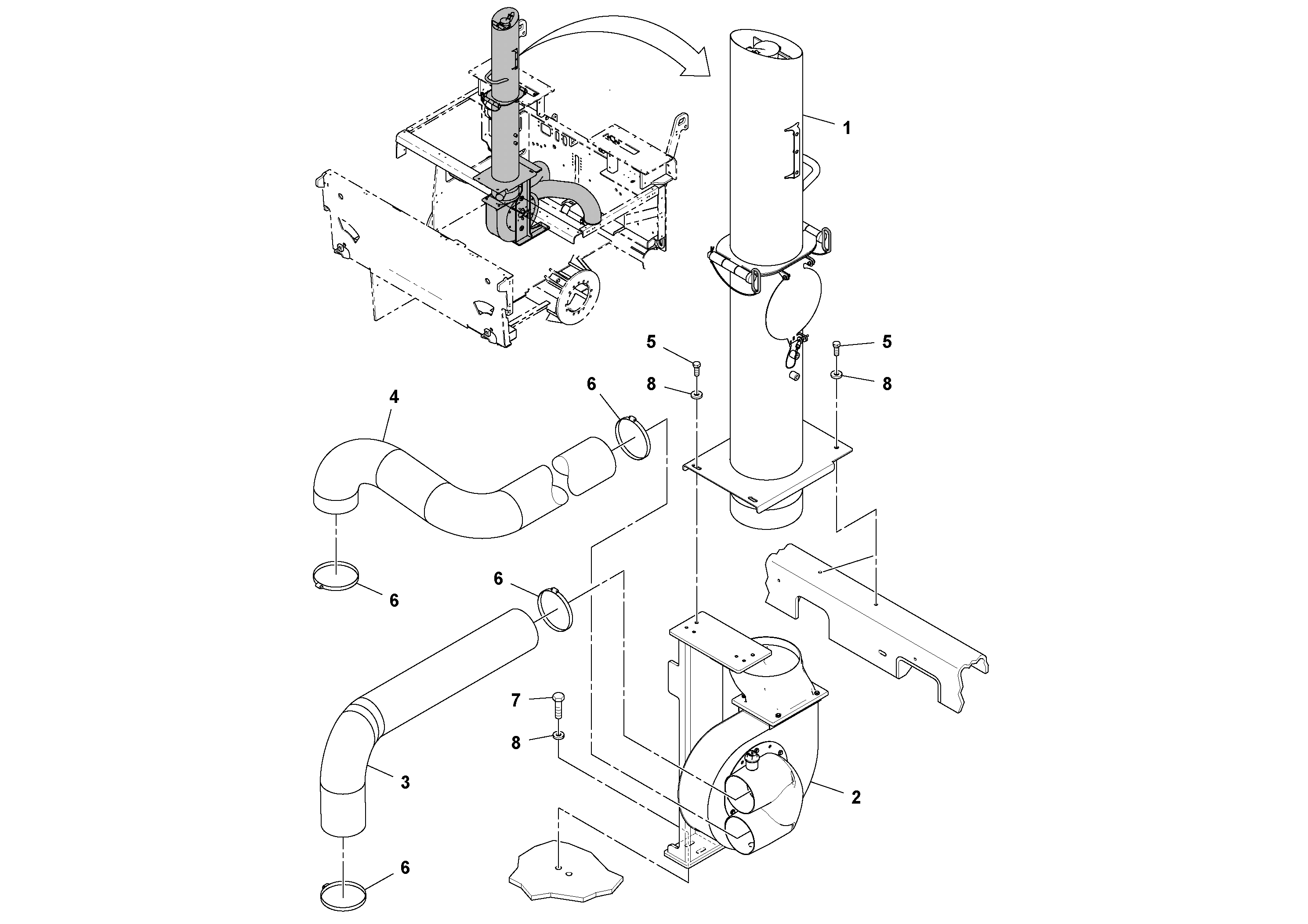 Схема запчастей Volvo PF6110 - 51751 Fume Recovery Installation PF6110 S/N 197474 -